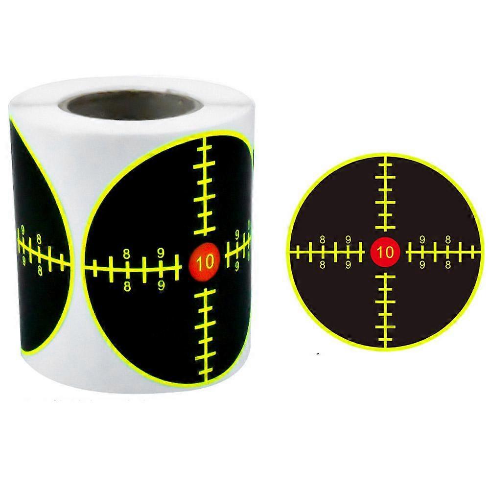 Fluorescent Splatter Targets 100 Pack High Viz Self Adhesive Color Changing Shooting Stickers for Night Training