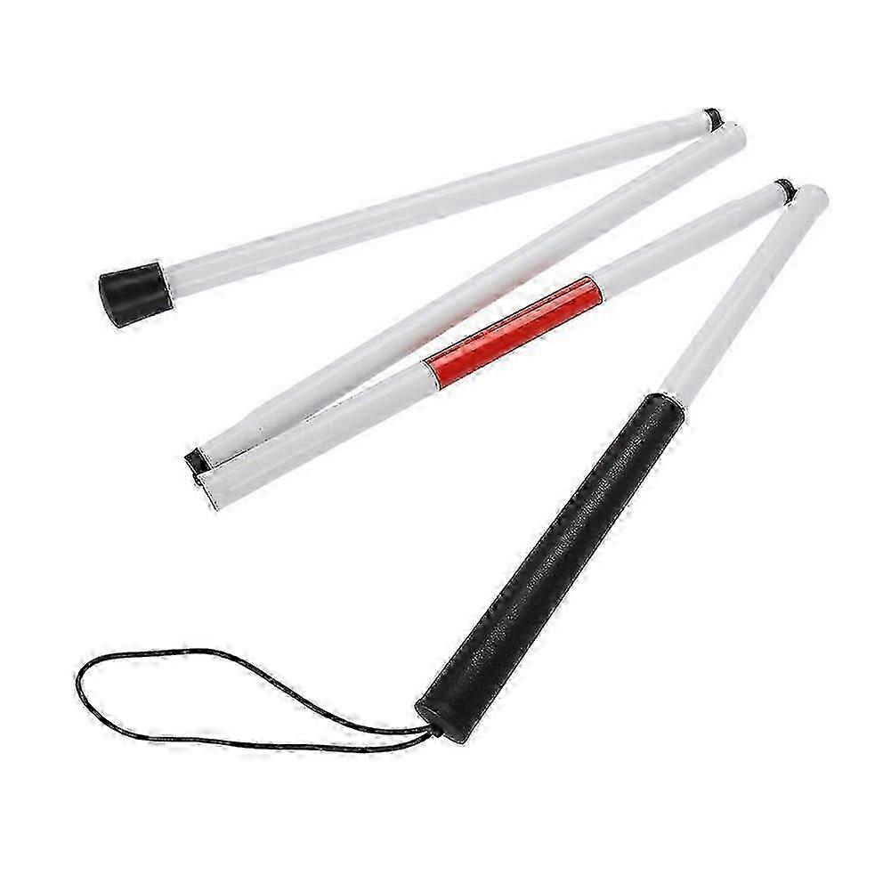 Aluminum Folding Blind Cane, Reflective Walking Stick Crutch, Blind Walking Stick Crutch Cane For Visually Impaired Mobility Tool