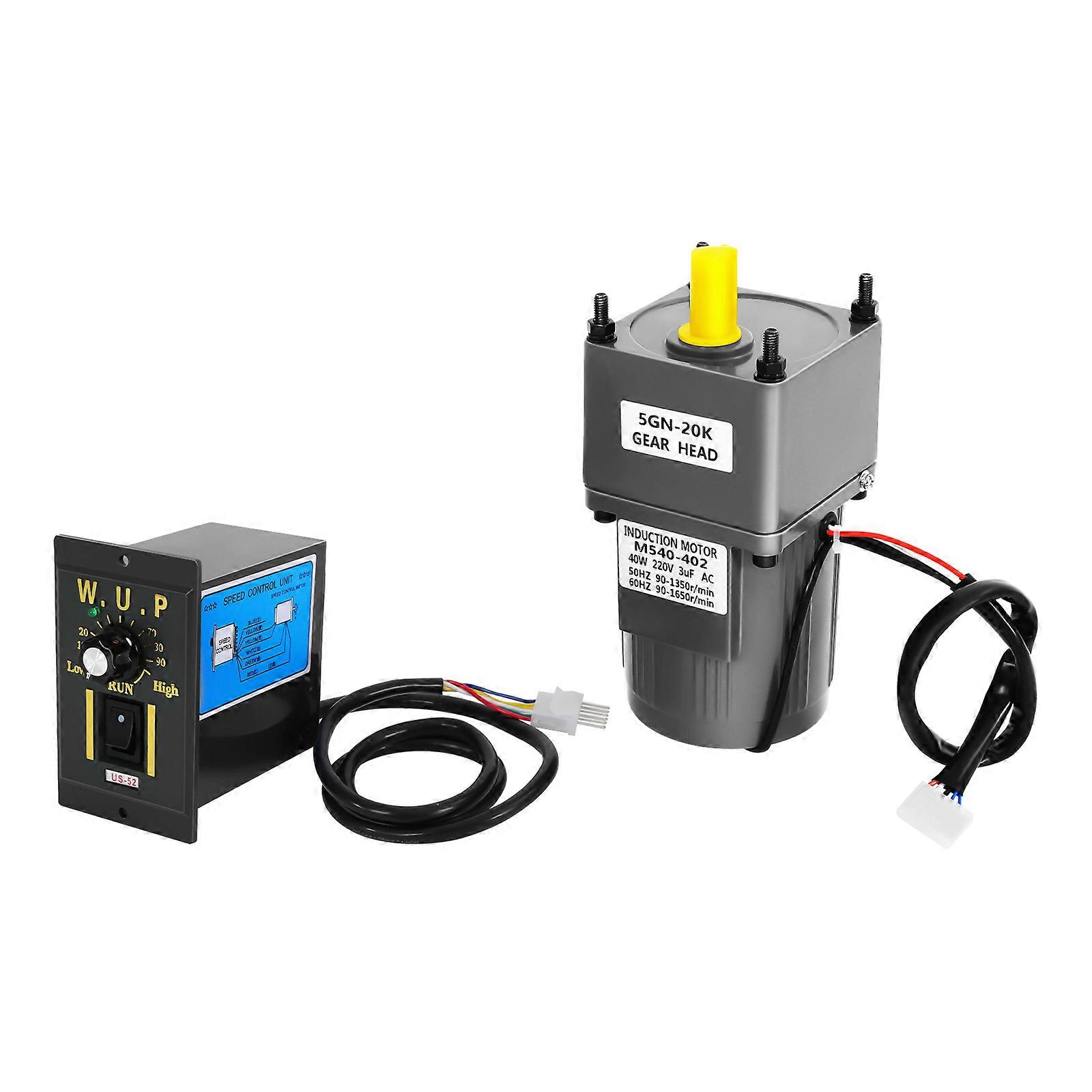 40W 20K/15K Gear Reduction Asynchronous Motor Adjustable Speed w/Speed Controller