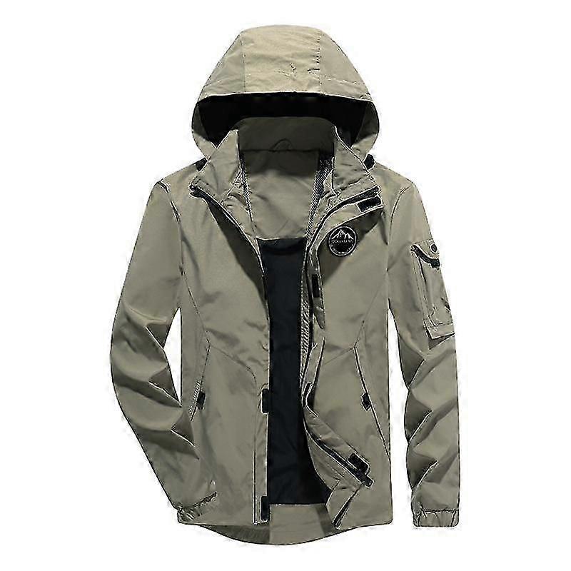Loose Fit Men's Jacket with Hood and Multiple Pockets - Workwear Coat