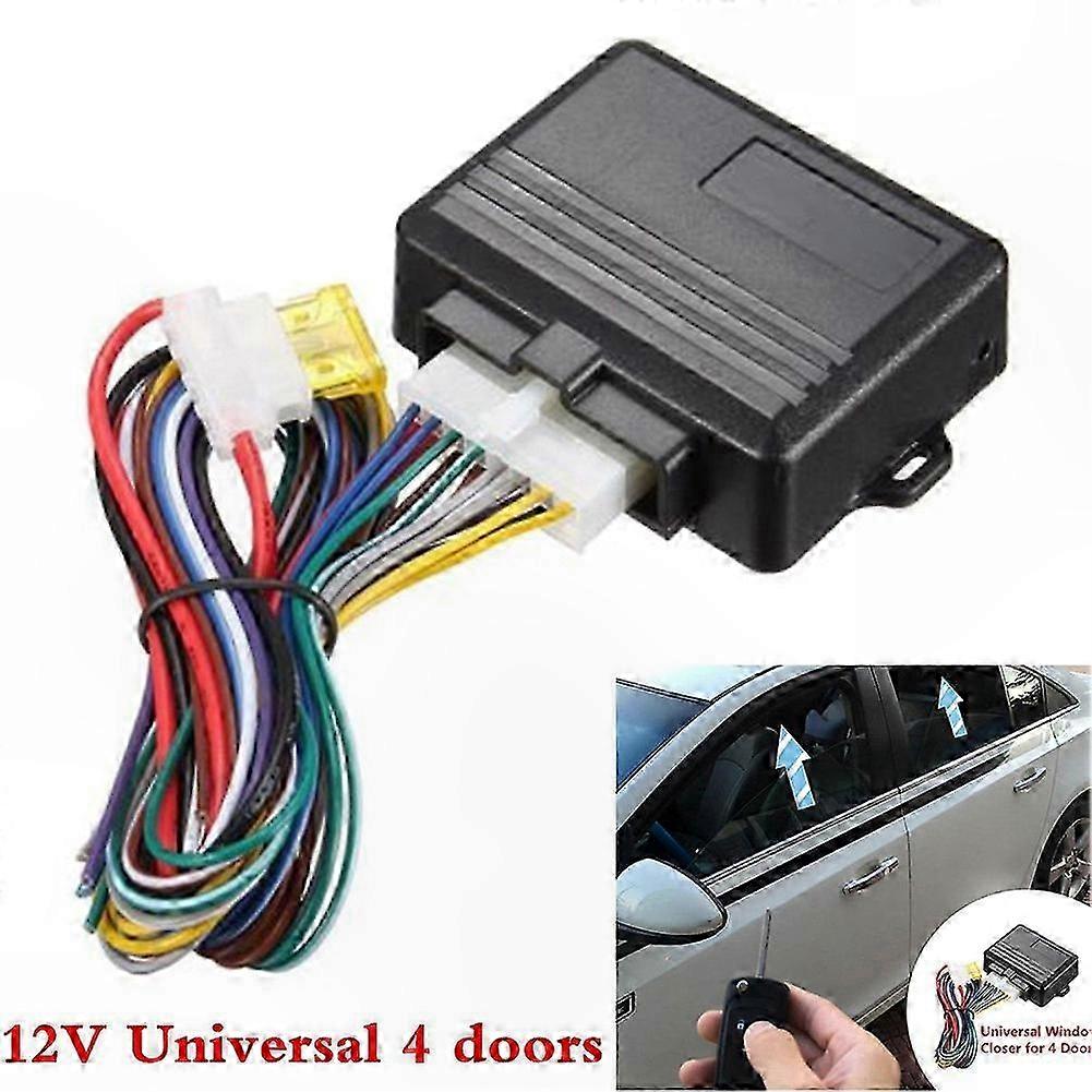 Universal 4-Door Automatic Window Closer Module for Enhanced Vehicle Security System