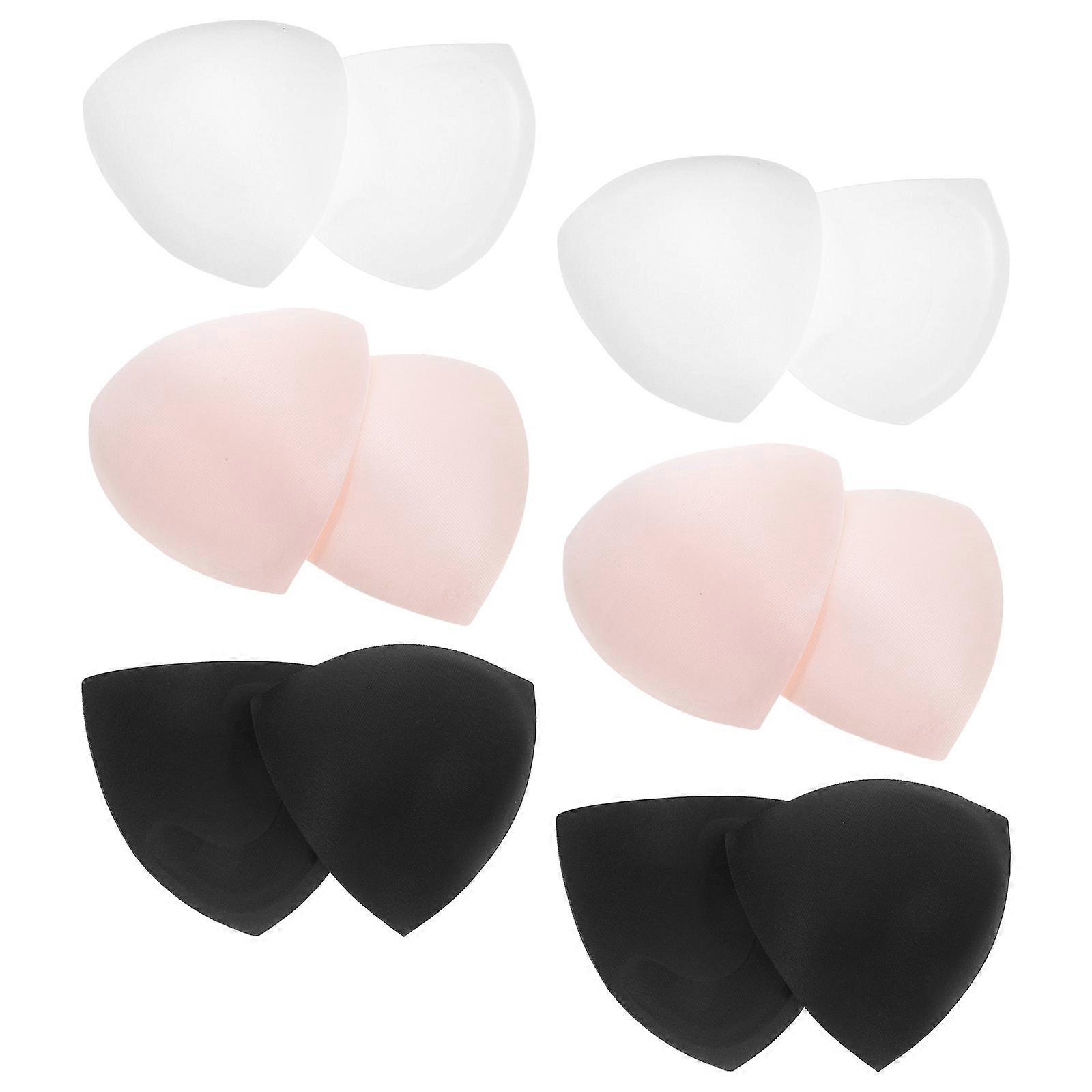 إدراج مبطن لحمالات الصدر 6 زوج مثلث حمالة الصدر وسادات كأس إدراج للنساء حمالة صدر رياضية بيكيني أعلى لون متنوع تنظيف خفيف الوزن