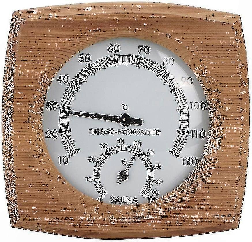 Cedar Wood Thermometer Hygrometer for Sauna Temperature Monitoring Accessory