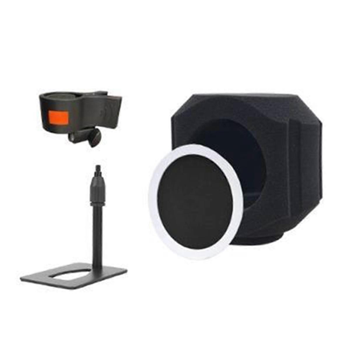 Microphone Windshield Sound Isolation Shield Cylindrical Foam Microphone Cover for Clear Audio Recor