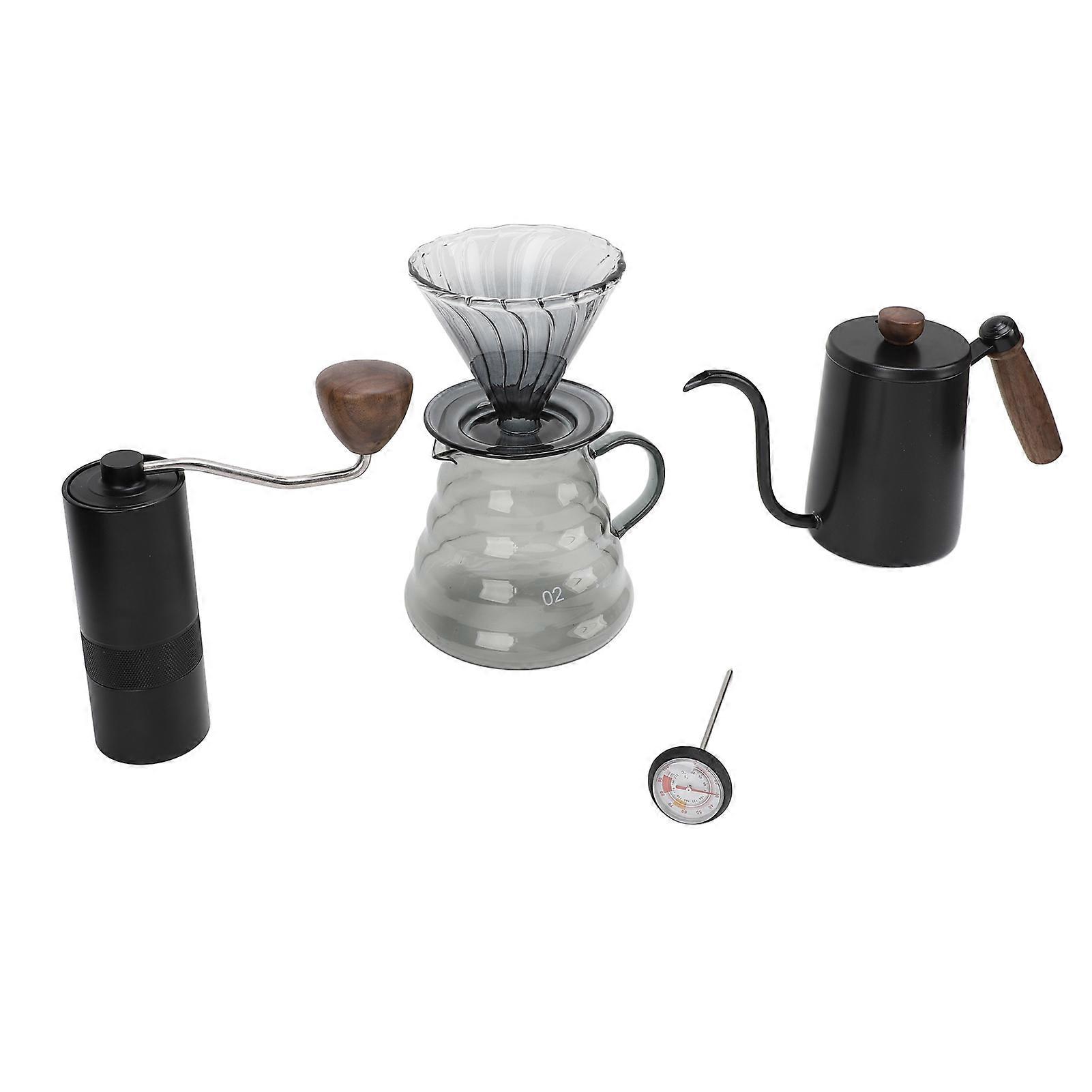 Portable Pour Over Coffee Maker Set with Grinder Kettle Kit