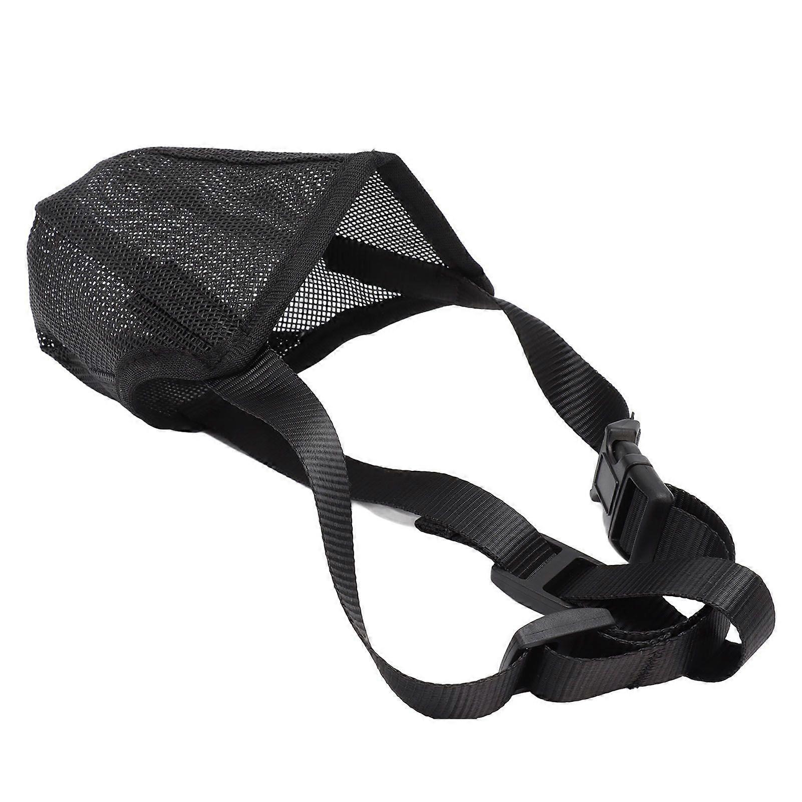 Dog Muzzle Soft Mesh Poisoned Bait Protection Pet Mouth Cover with Adjustable Straps for Small Medium Large Dogs 16.5x19cm / 6.5x7.5in