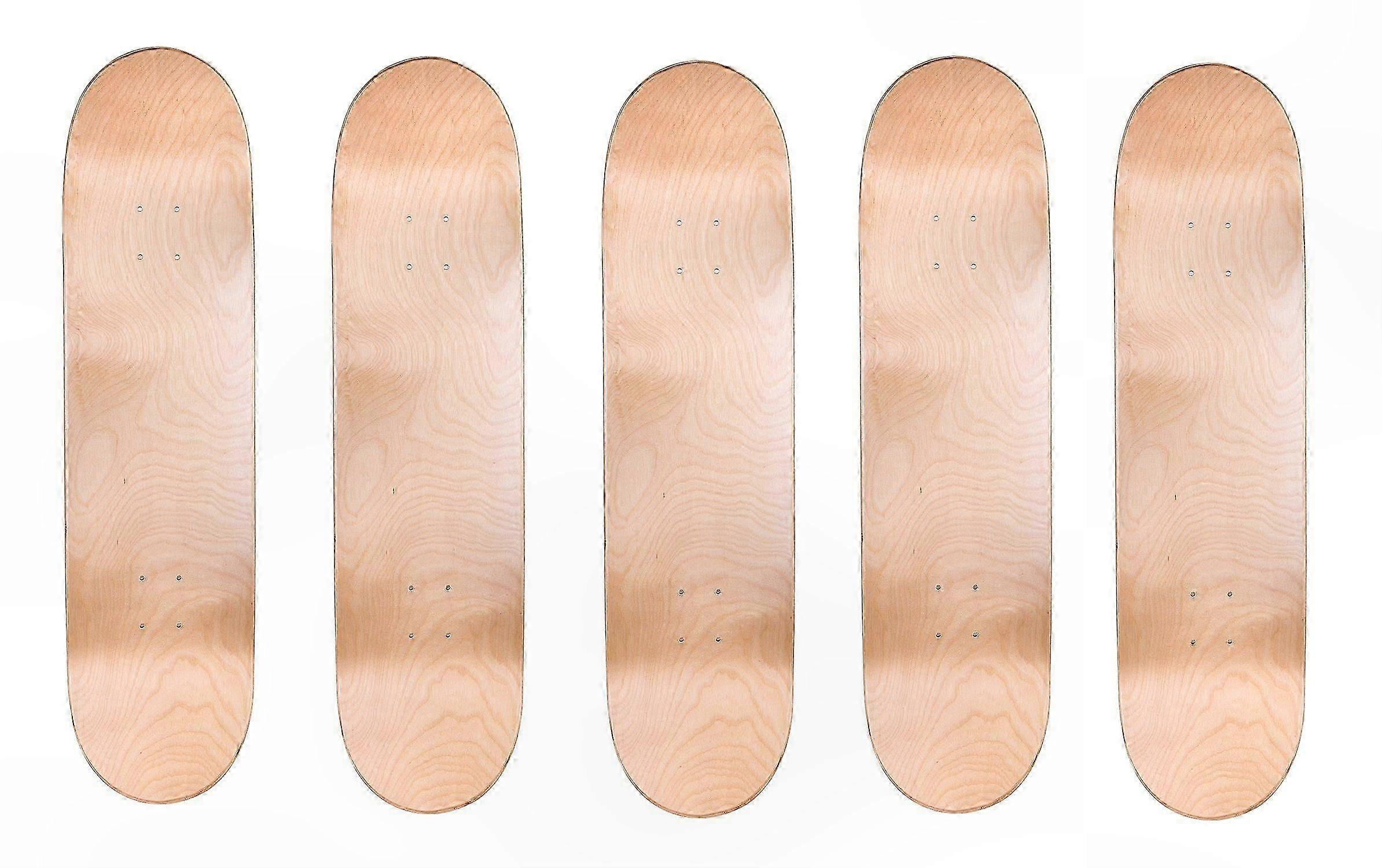 Set of 5 Blank Skateboard Decks for Custom Designs