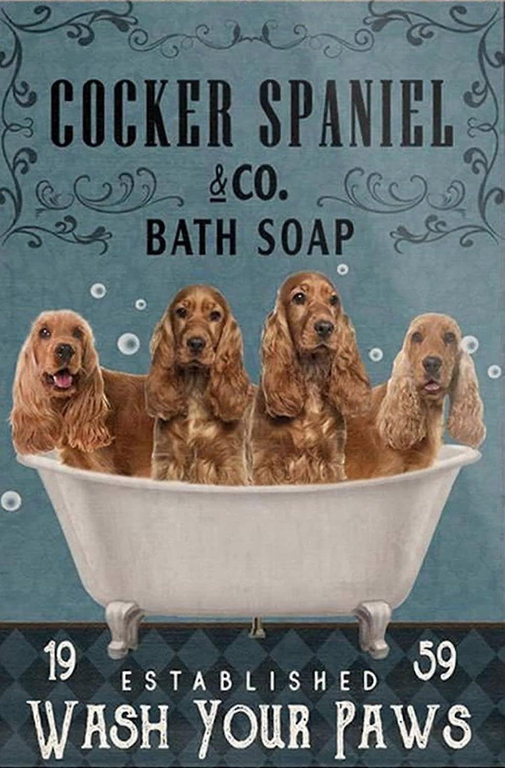 Træpuslespil Cocker Spaniel Hund Bad Sæbe Puslespil til voksne og børn Udvikling Legetøj Spil Legetøj Gave