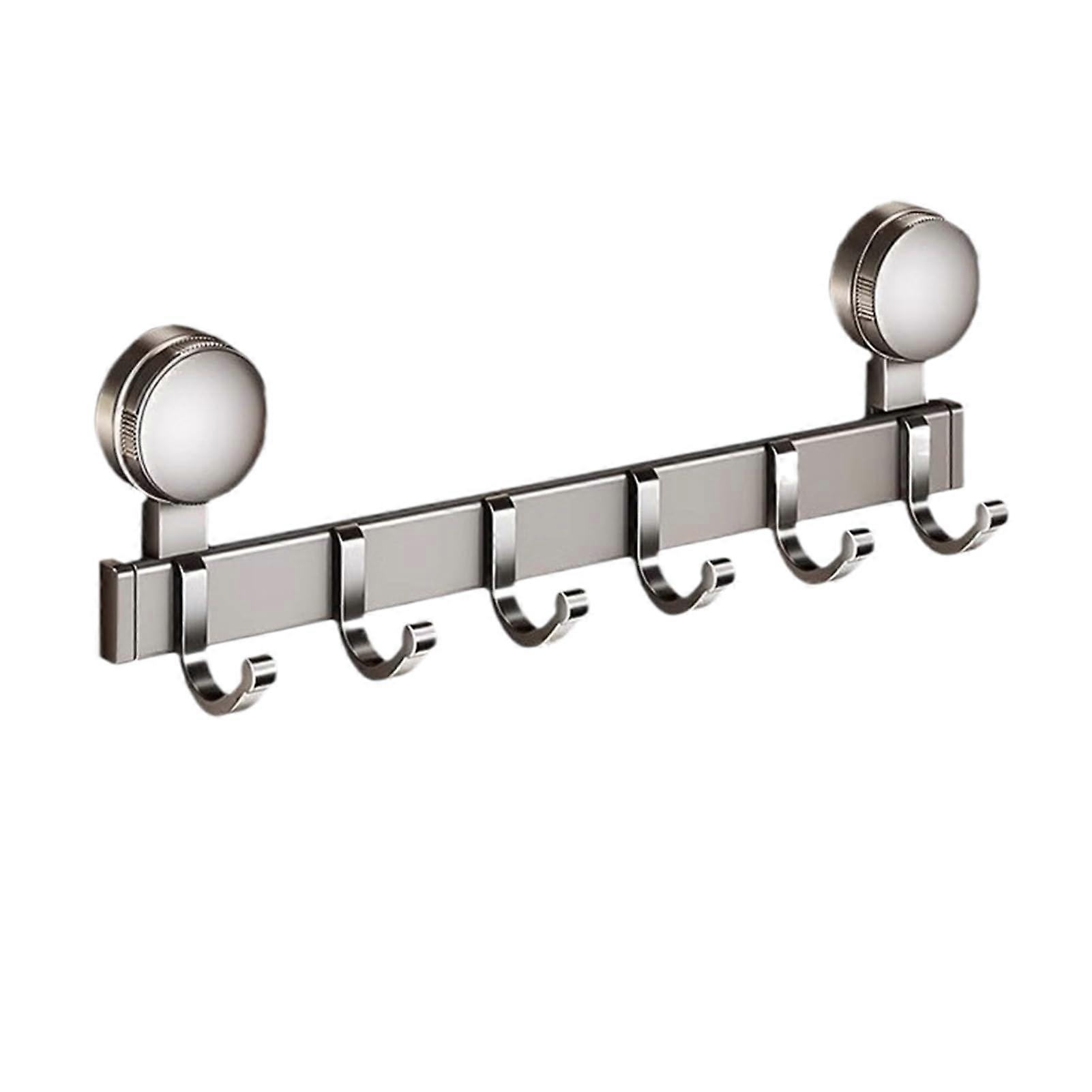 Space AluminumABS Suction Shower Hooks Adjustable, MultiSurface Adhesion, Bathroom And Kitchen Organizer Model B