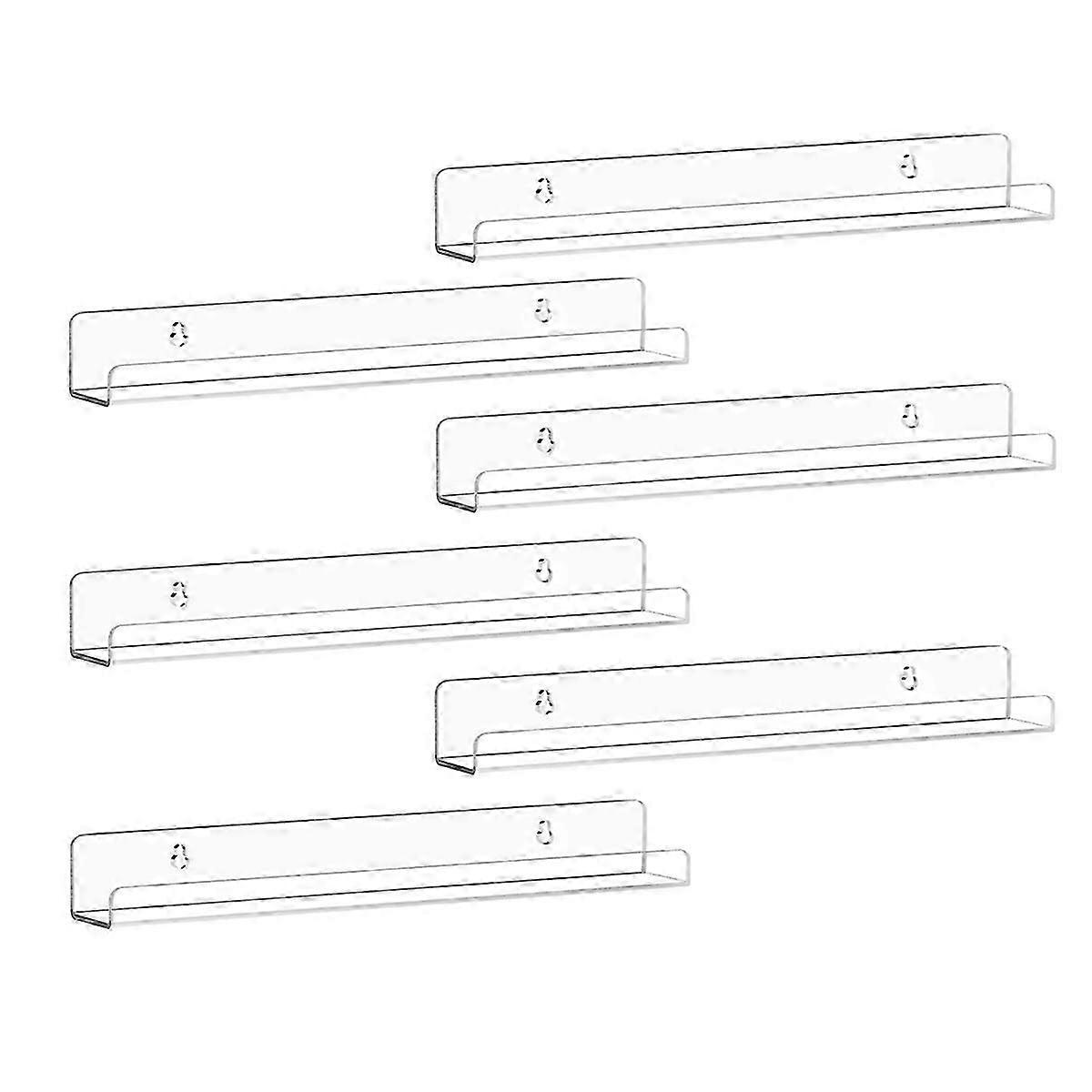 Clear acrylic record shelf for wall mounting - 12 inch vinyl display