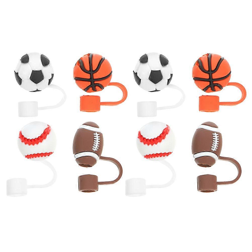 Drinking Straw Cover Reusable Protective Straws Covers Dust-Proof Sports Events 3.50X3.50X1.00CM 8Pcs