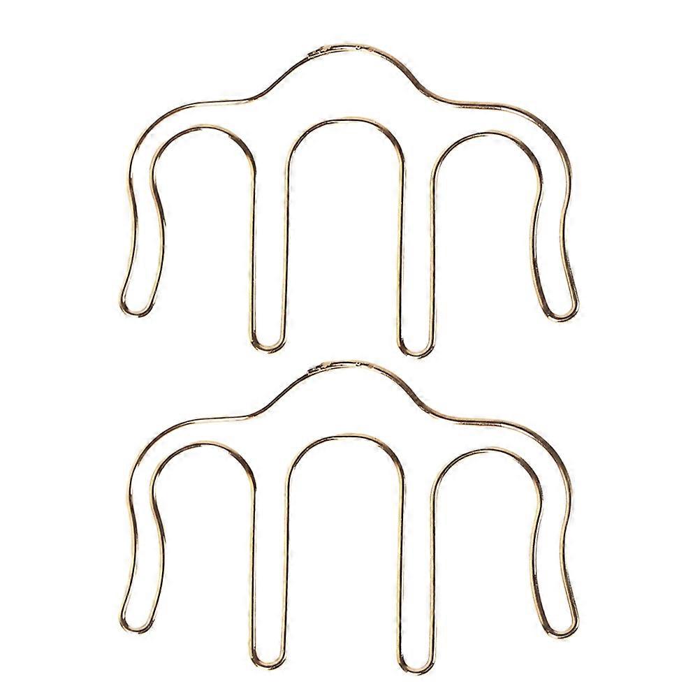 Stylish Golden Metal M-Shaped Clips for Marking Perfect as Gifts or Office Supplies 2 Pieces