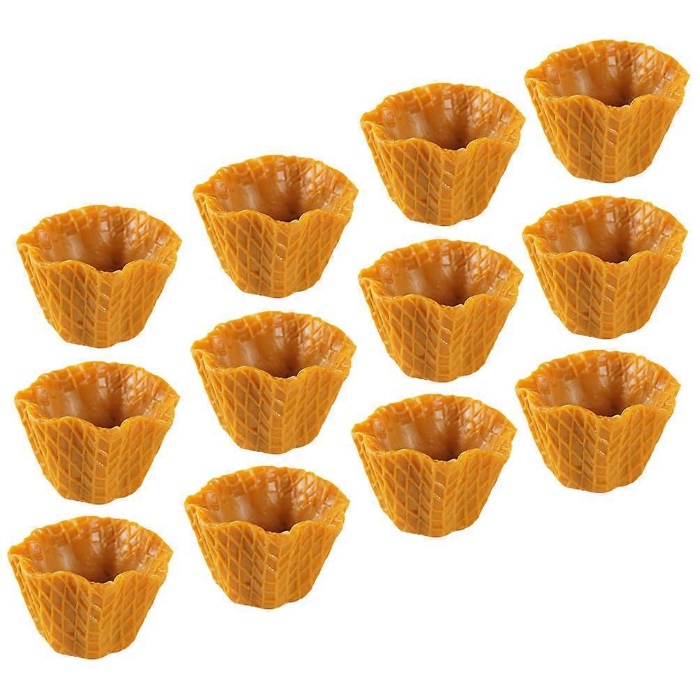 Simulation Food Dessert Ice Cream Cone Shape Decor For Home Display And Shop Decoration 12Pcs