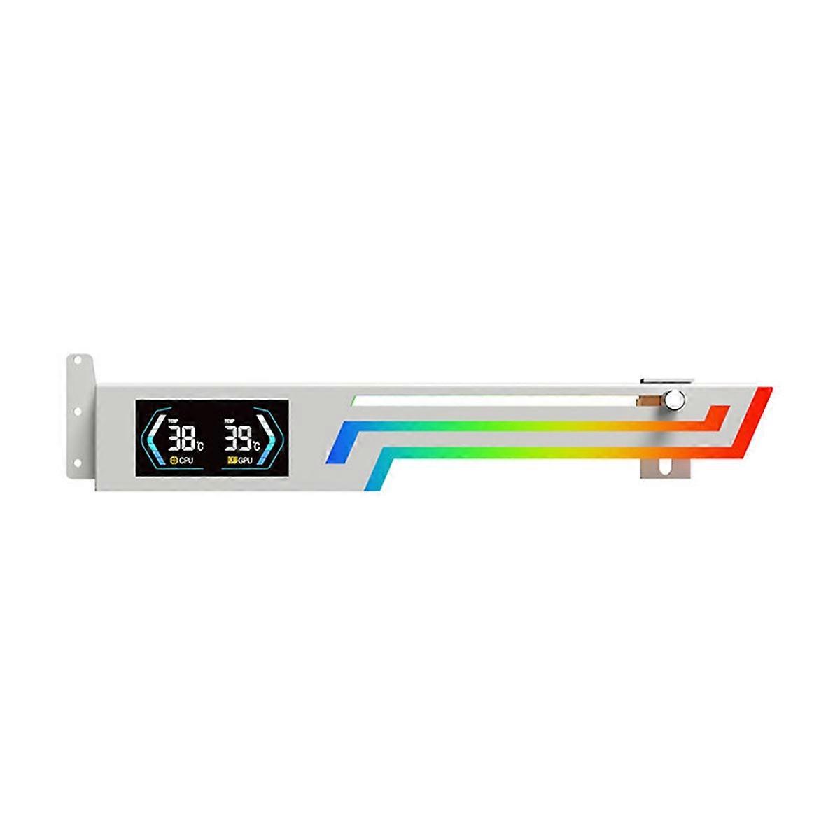 Temperature Display Graphics Card Bracket 5V 3PIN ARGB AURA SYNC Graphics Card VGA Holder Height Adjustable