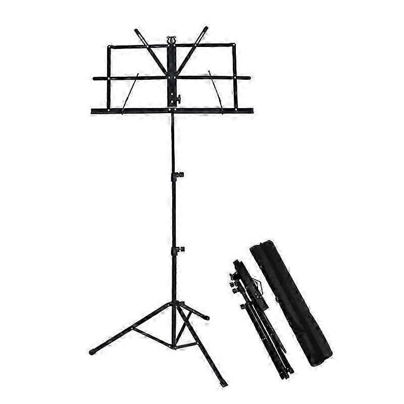 Lightweight portable sheet music stand with carry bag for orchestra