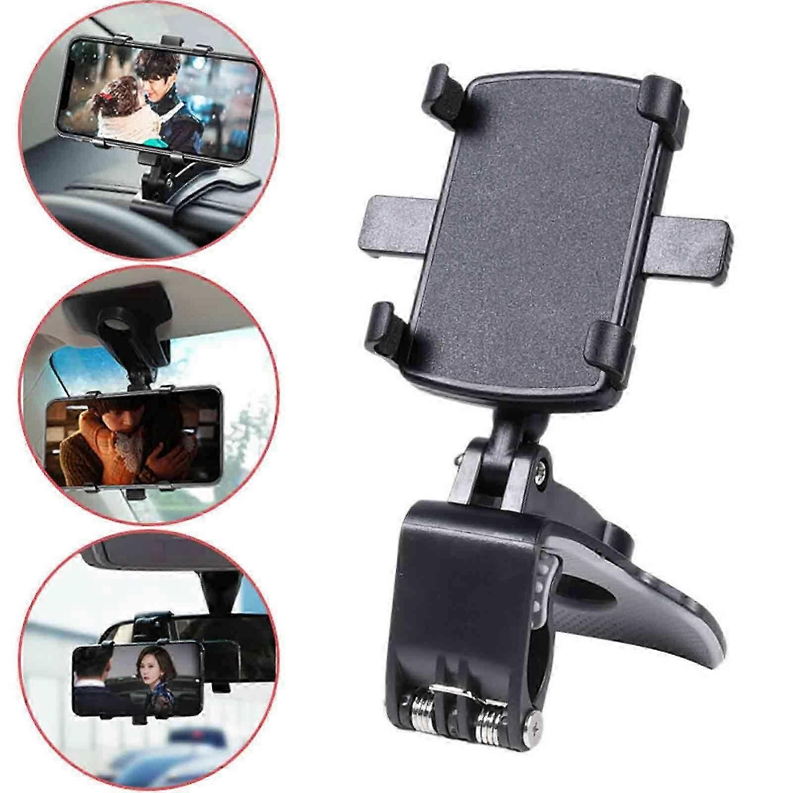360Rotation Car Mobile Phone Holder Car Sun Visor Dashboard UXD