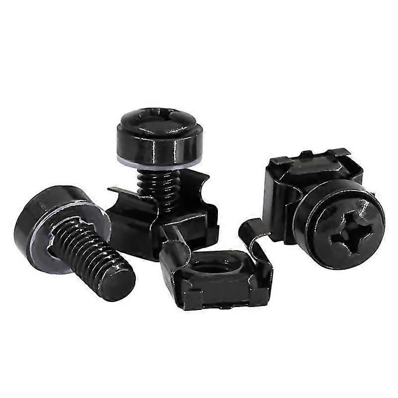 For 50pcs M6x16mm Computer Rack Mount Cage Screws And Nuts Washers For Rack Mount Server Cabinetrack