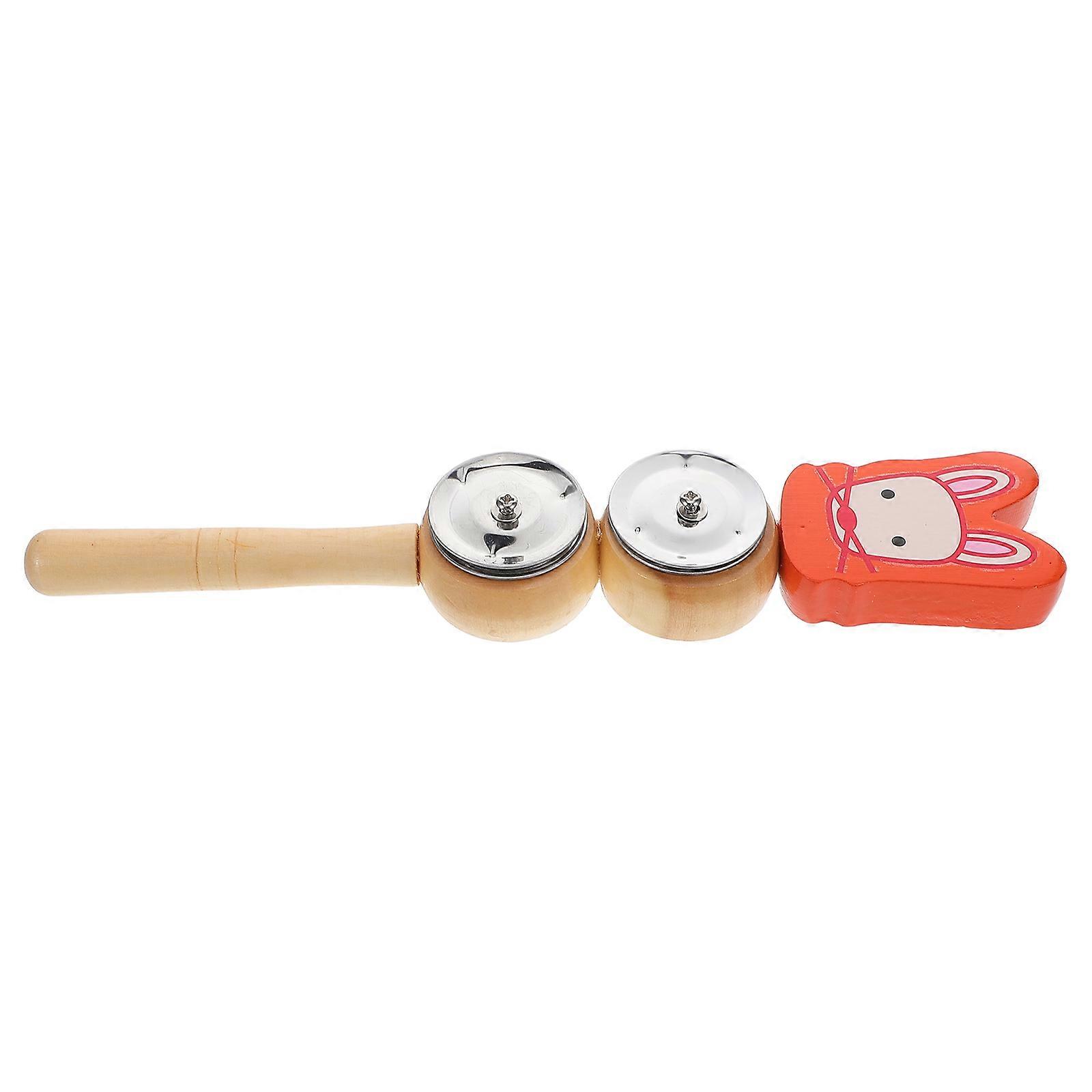 Kids Cymbals Handheld Wooden Percussion Instrument Coordination Skills Training Rhythm Exploration Music Classrooms 1Pack
