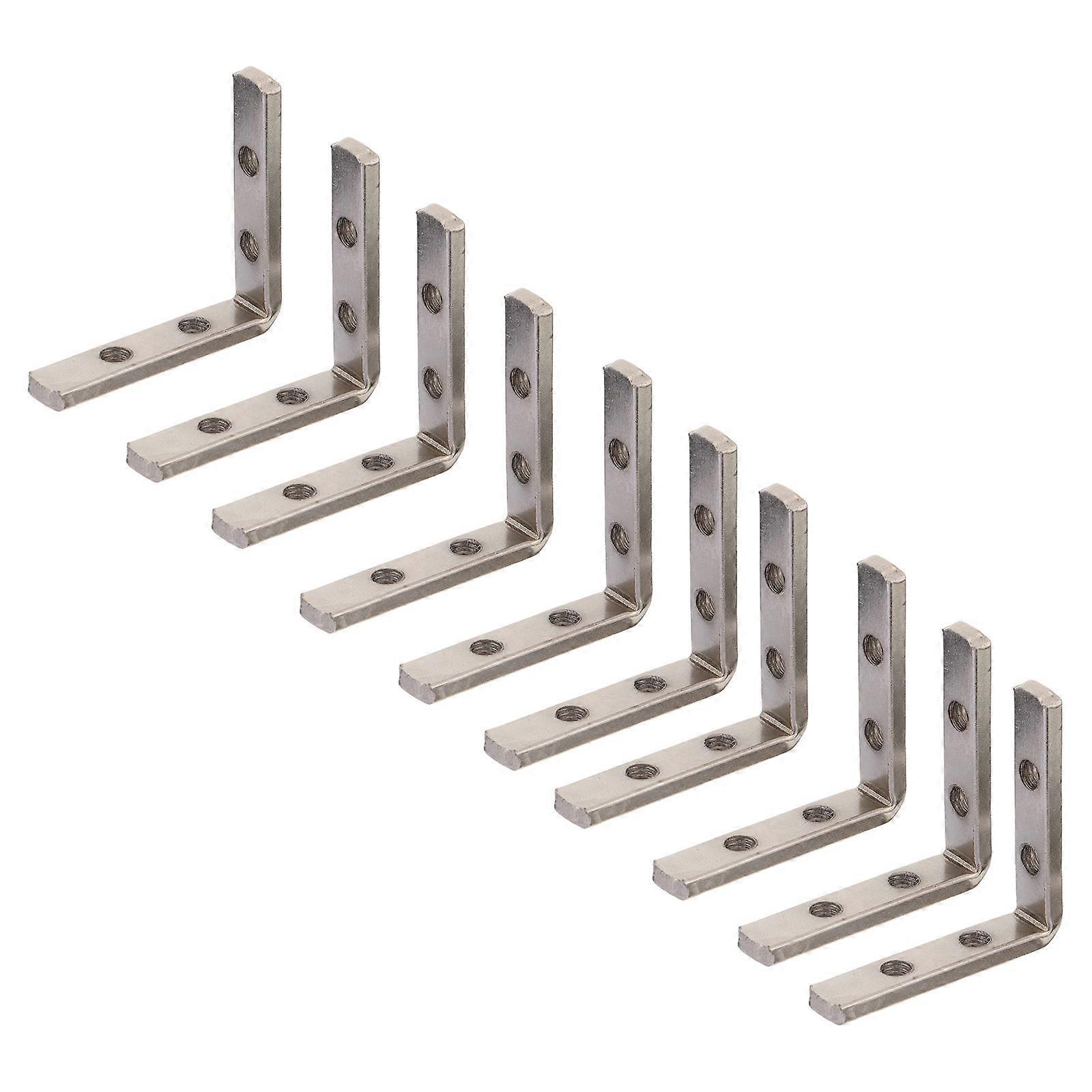 Straight Angle Connector L Shape Corner Brackets for Furniture 10Sets