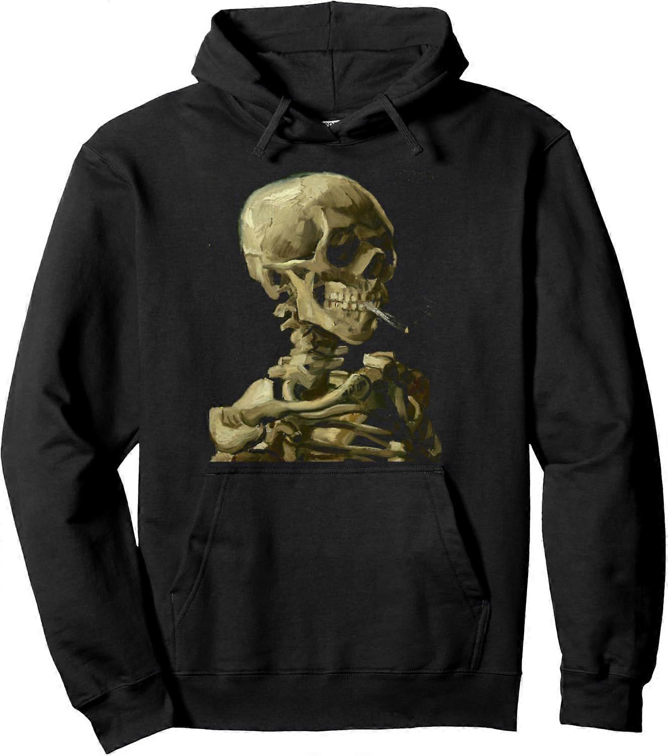 Sudadera con capucha antitabaco Vincent Van Gogh Skull With Cigarette Skeleton