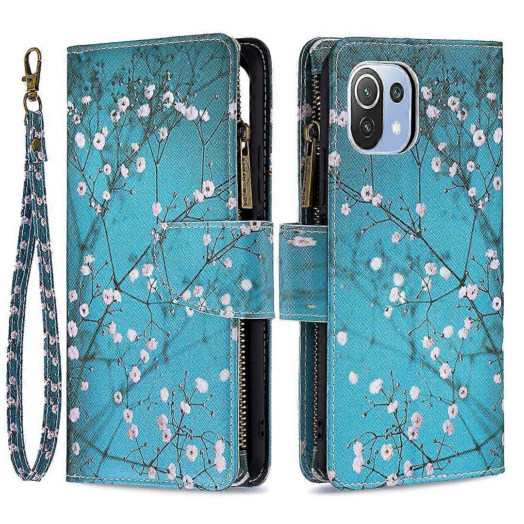 BF03 Zipper Wallet Design Leather Stand Phone Case with Pattern Printing for Xiaomi Mi 11 Lite 4G/5G