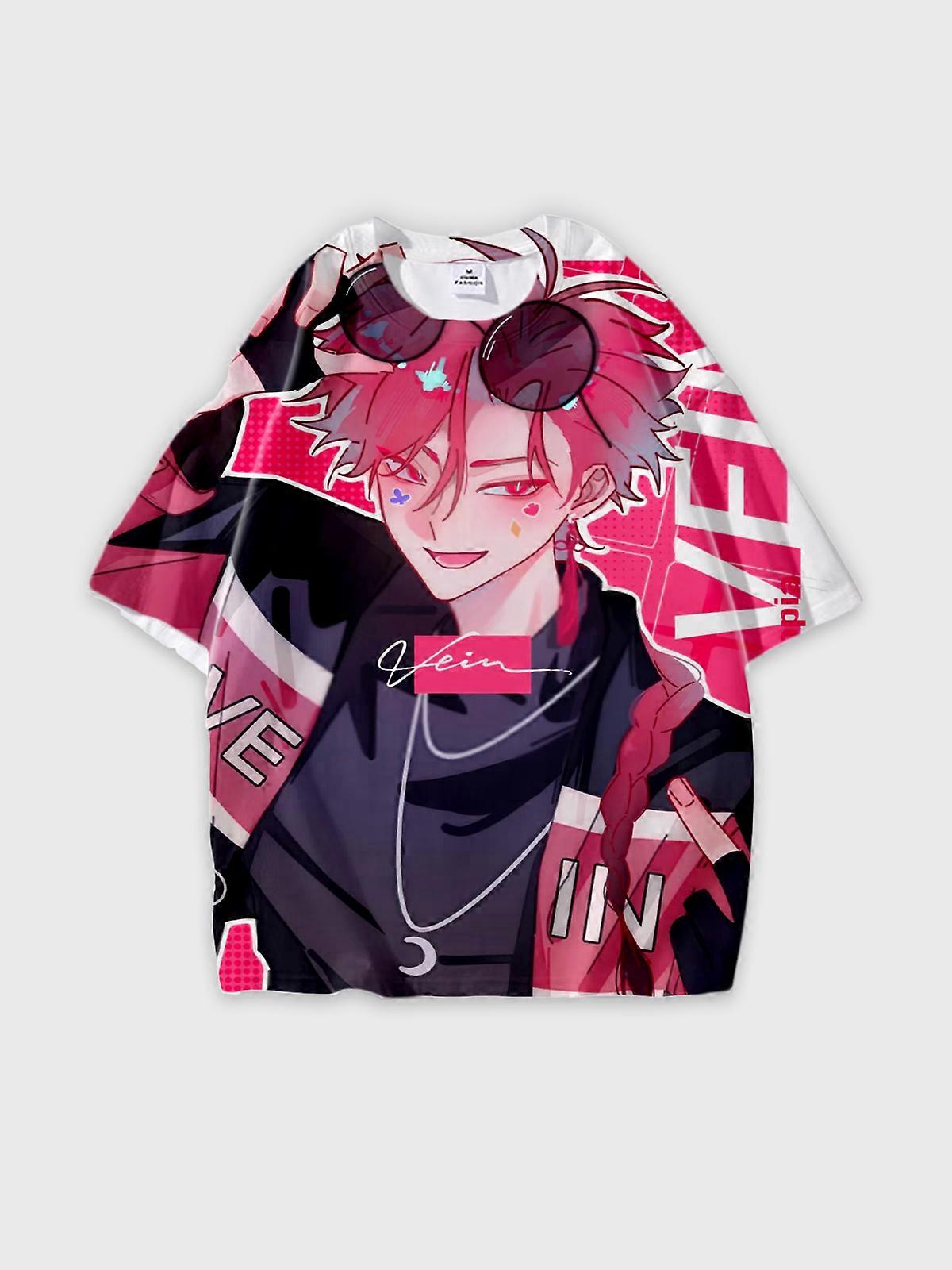 T-Shirt Short Sleeve Round Neck, Summer Casual Loose Graphic Tee, Unisex The Link Click W385