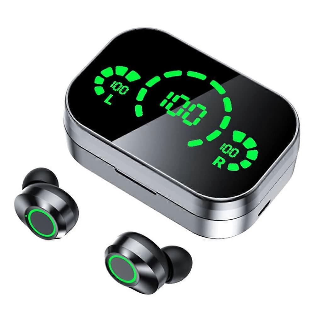 YD03 Intelligent Digital Display Headset InEar Breathing Light Sports Headphones LED Display