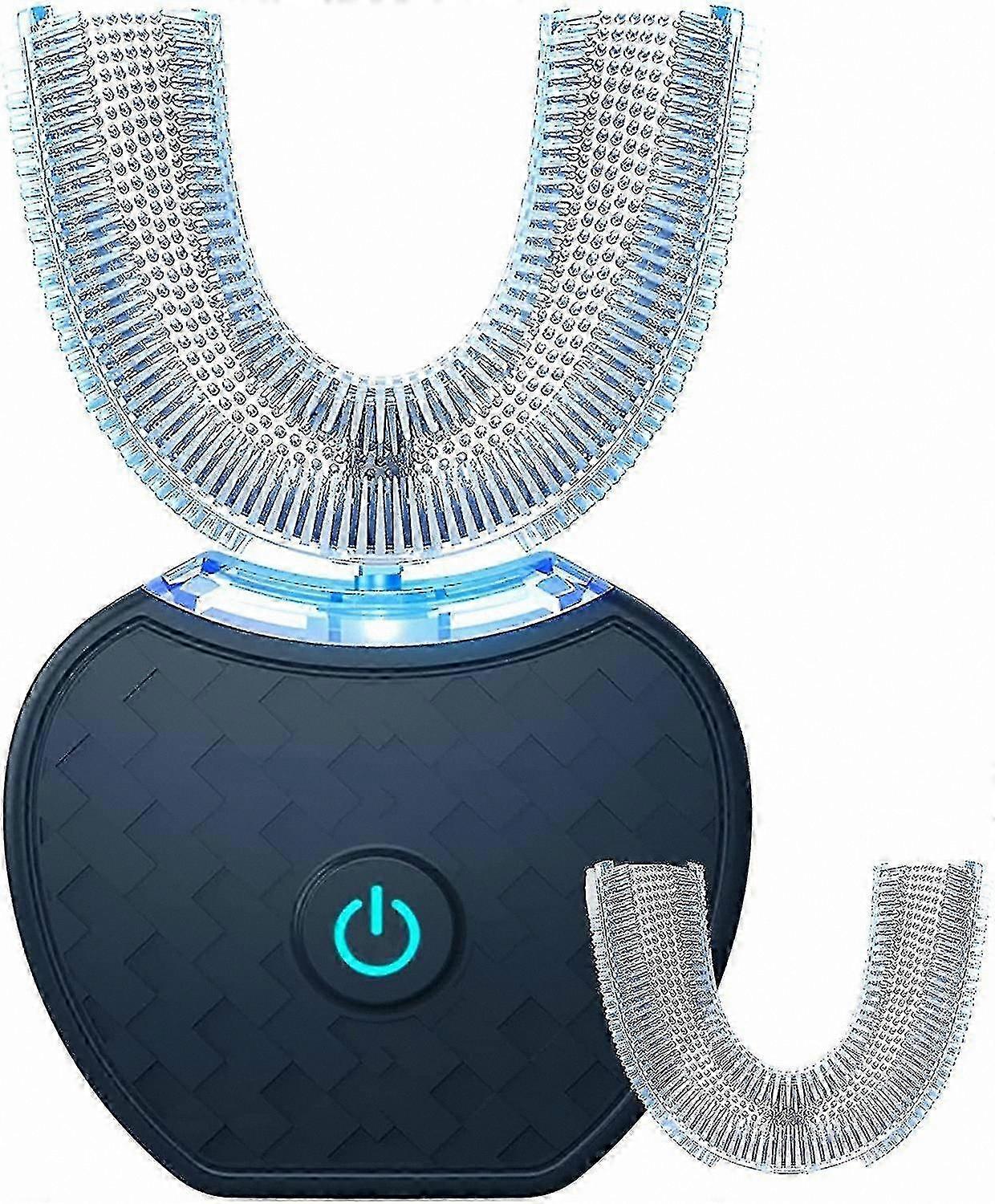 U-Shape Toothbrush with Replacement Heads for Whitening and Cleaning