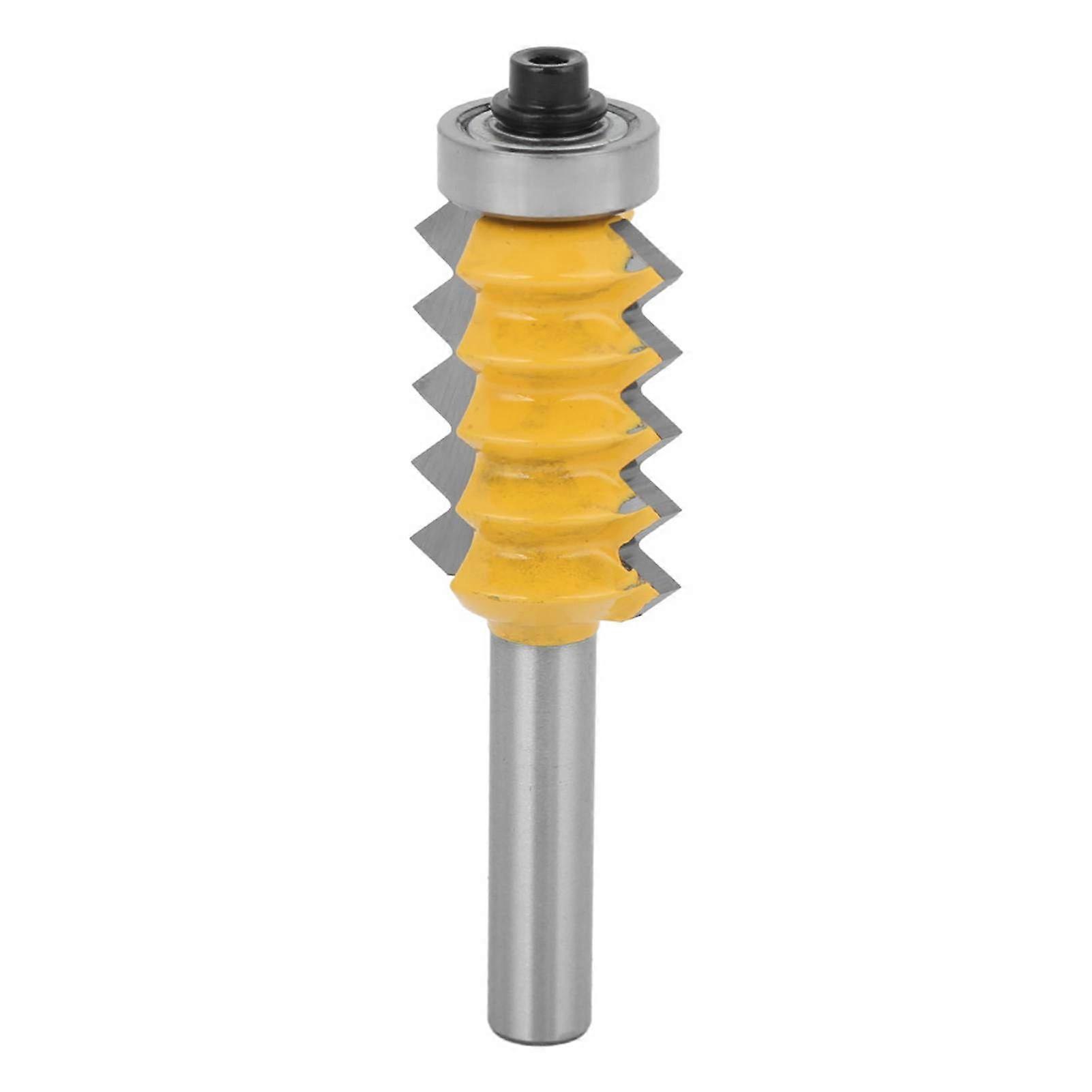 8 Shank Woodworking Cutter Rail Stile Router Bit Line Wave Type Wood Milling Knife(Multi Tooth Woodworking Cutter 8 x 30 )