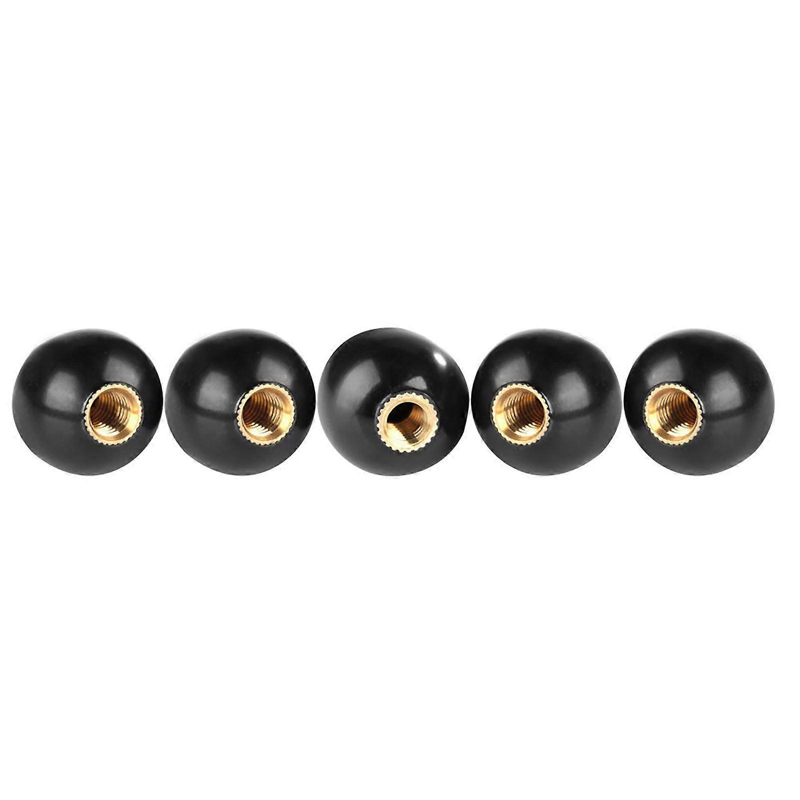 5pcs BM6 x 20 Bakelite Round Gear Shift Knob Replacement for Machine Tool Copper Insert