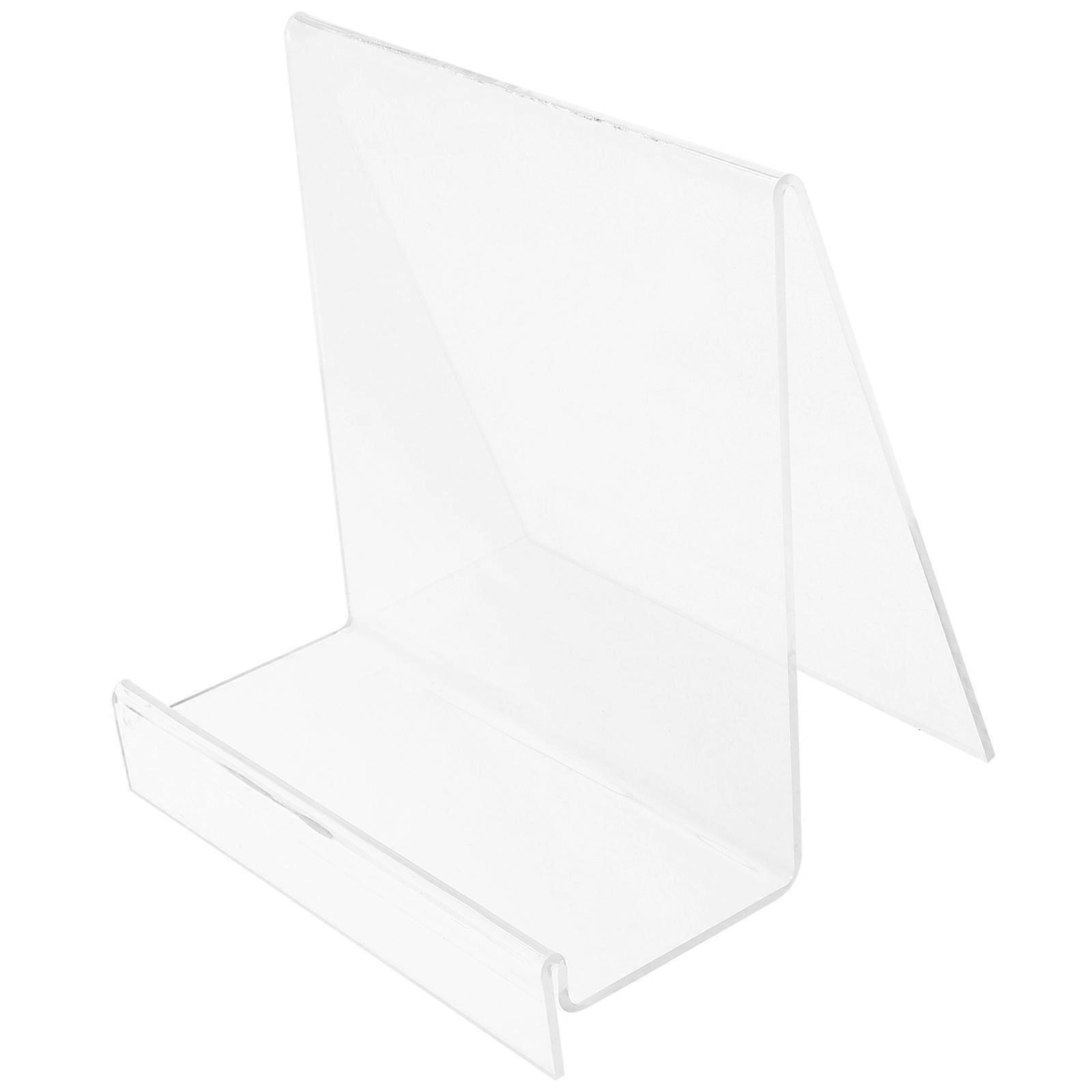 4Pcs Acrylic Book Display Rack Transparent Storage Holder for Magazines