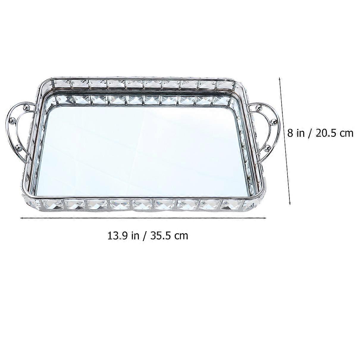 Diamond Jewelry Tray Storage for Cosmetics 1Pcs Silver Display