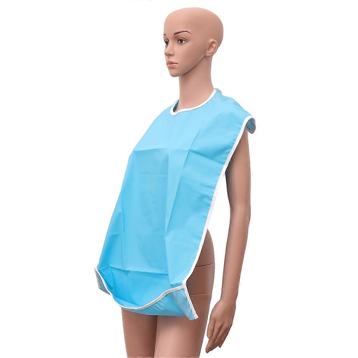 Adult Bib Waterproof Mealtime Bib for Use Single Sky Blue