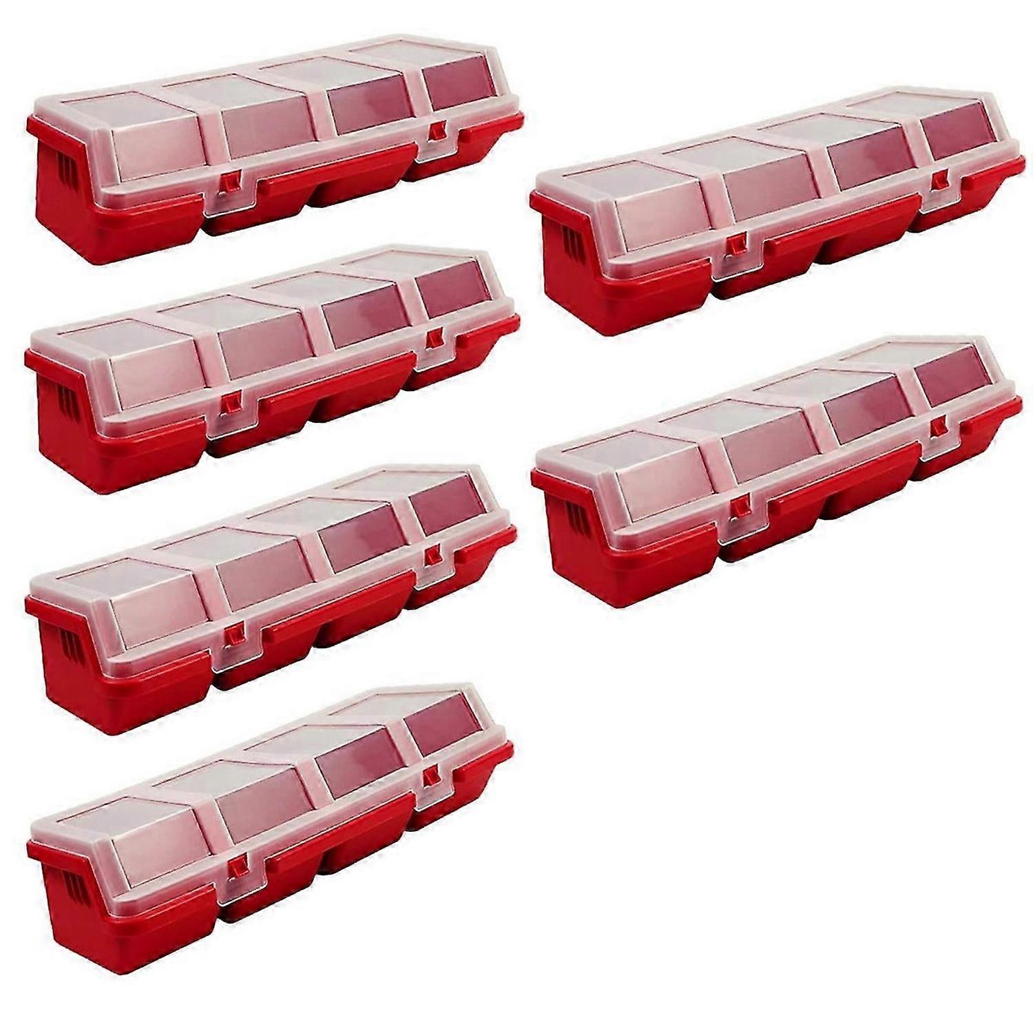 6Pcs Screw Organizers Storage Bins with Lids, Plastic Stackable Hardware Organizer Box for Garage Na