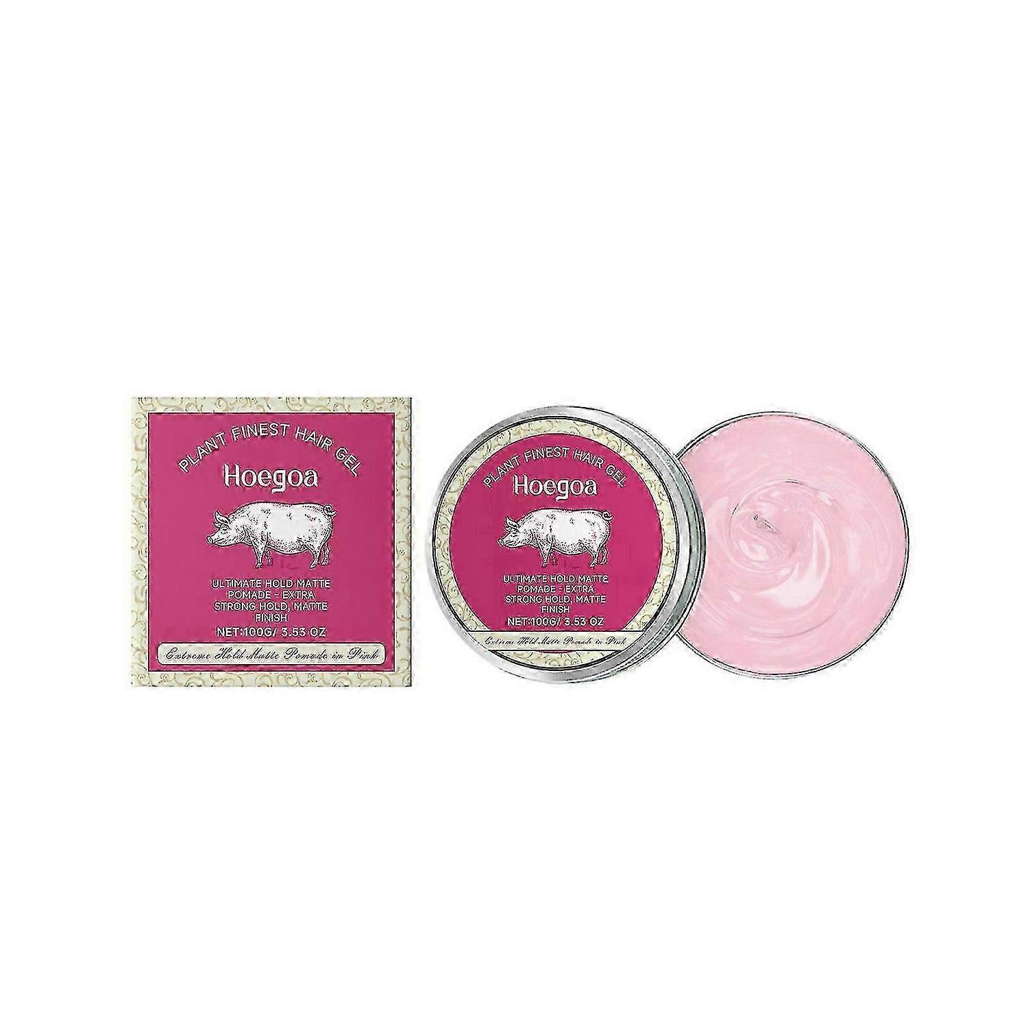 Hoegoa Pink Styling Wax Styling Erfrischendes Öl Control Shampoo Freies und leicht zu reinigendes Haarwachs~A