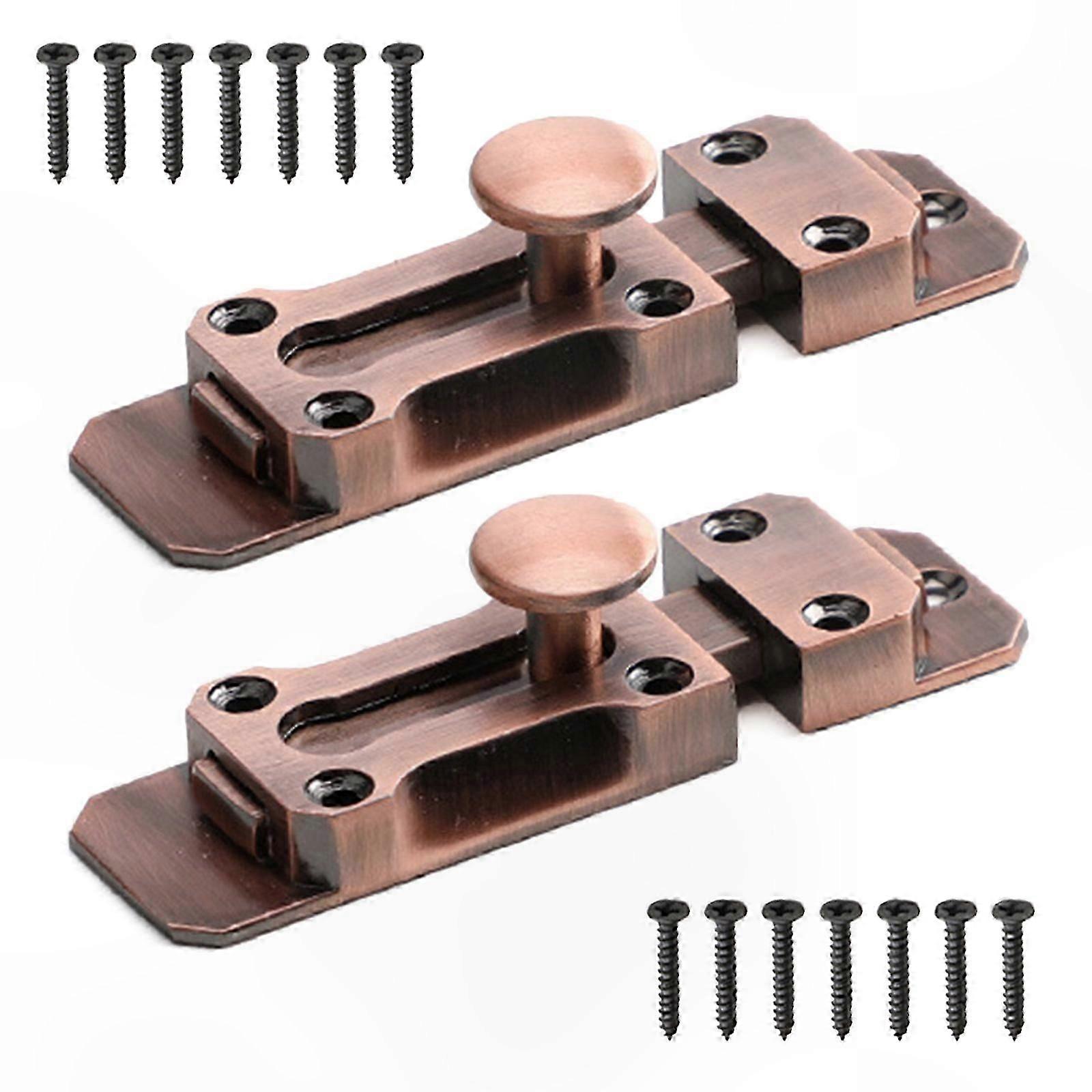Durable 3-Inch Zinc Alloy Door Bolt Latches for Various Door Types No Drilling Required Home Security Accessory