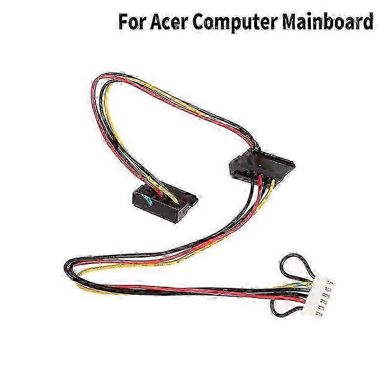 2-Port SATA Power Cable with 6-Pin Connector for HDD Storage Devices