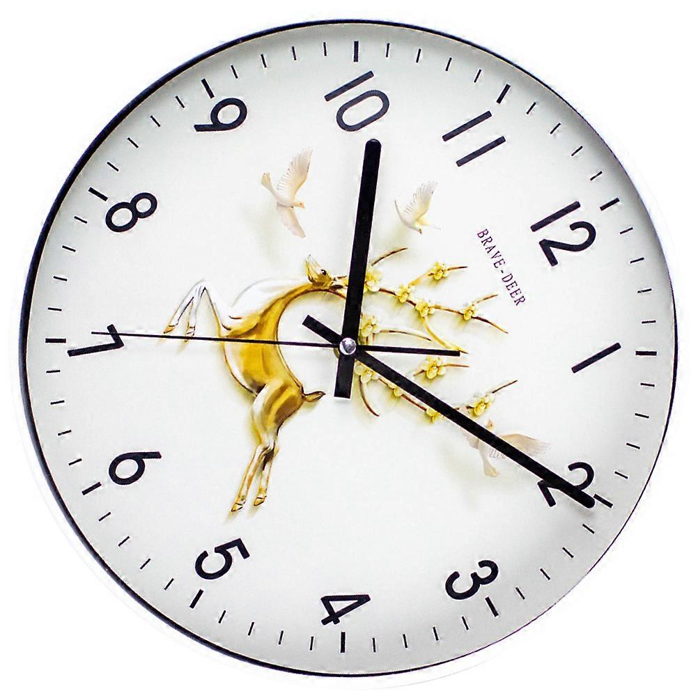 Stylish Wall Clock Round Modern Decorative for Office Kitchen 5Pcs Set