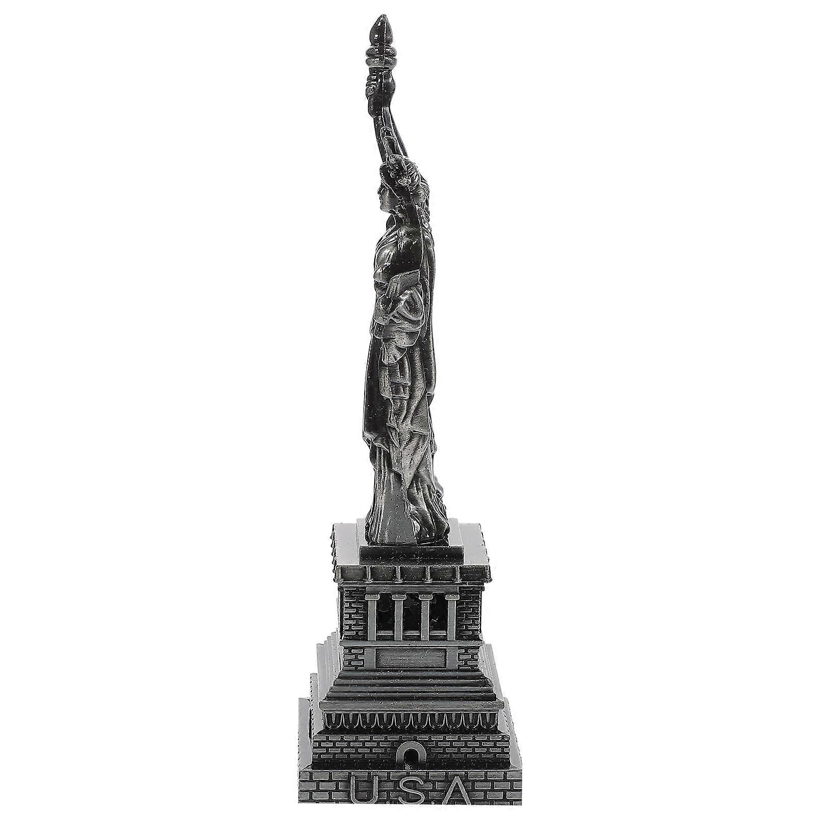 Liberty Statue Alloy Ornament for Office Decor 3Pcs Desktop Craft