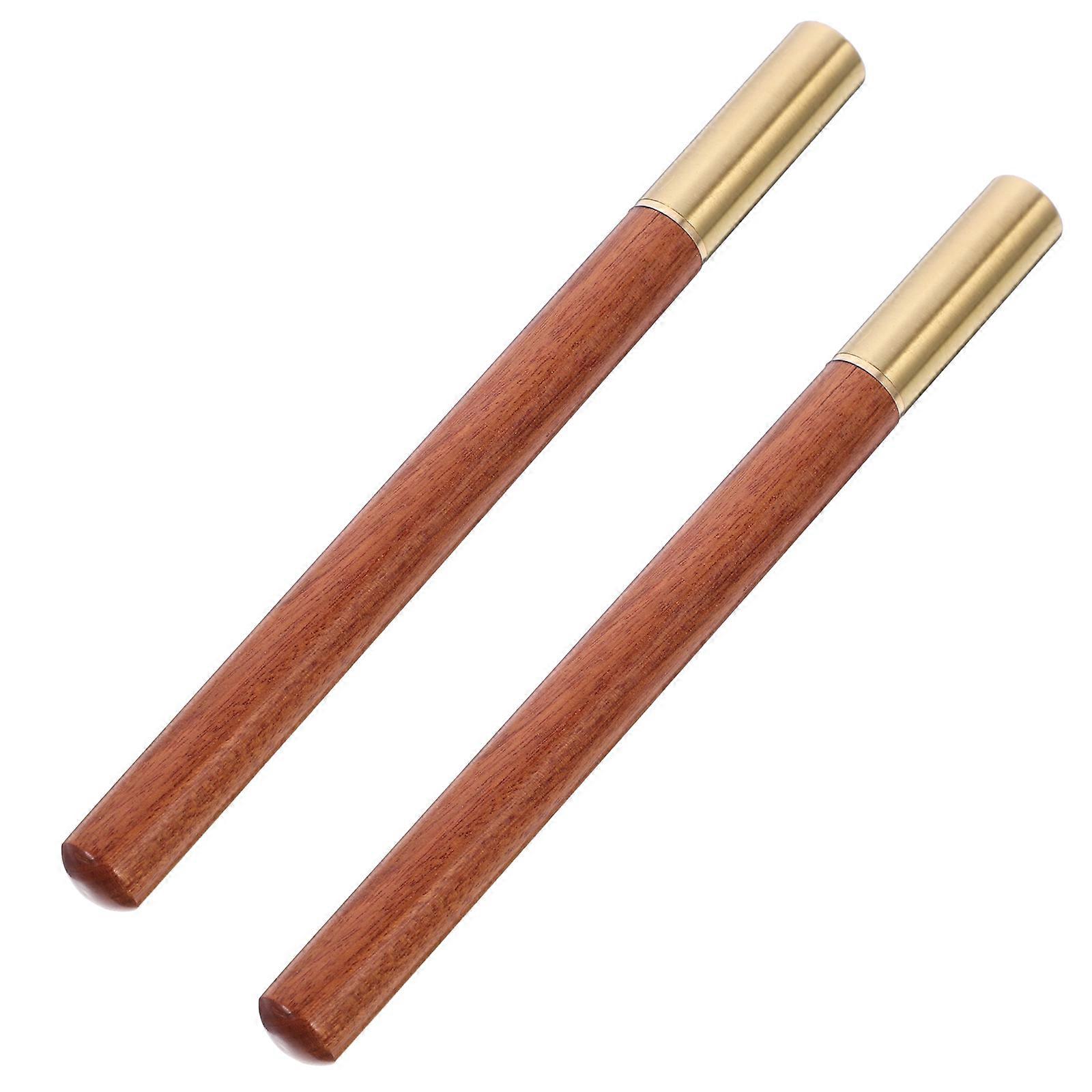 Multi-Function Writing Pen for Office Use Made of Copper and Wood 2Pcs