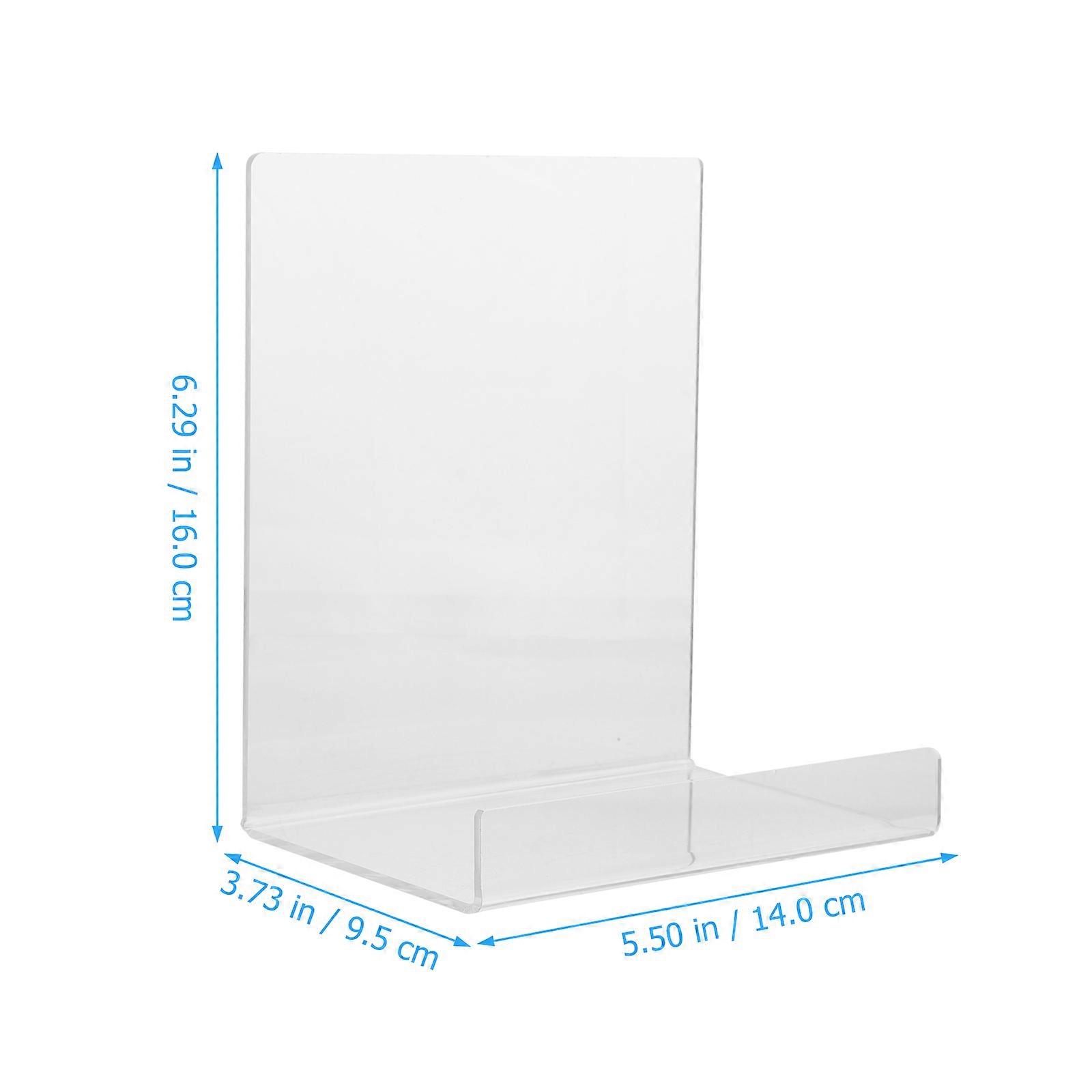Acrylic Book Stand Display Stand for Pictures Discs 2Pcs Transparent