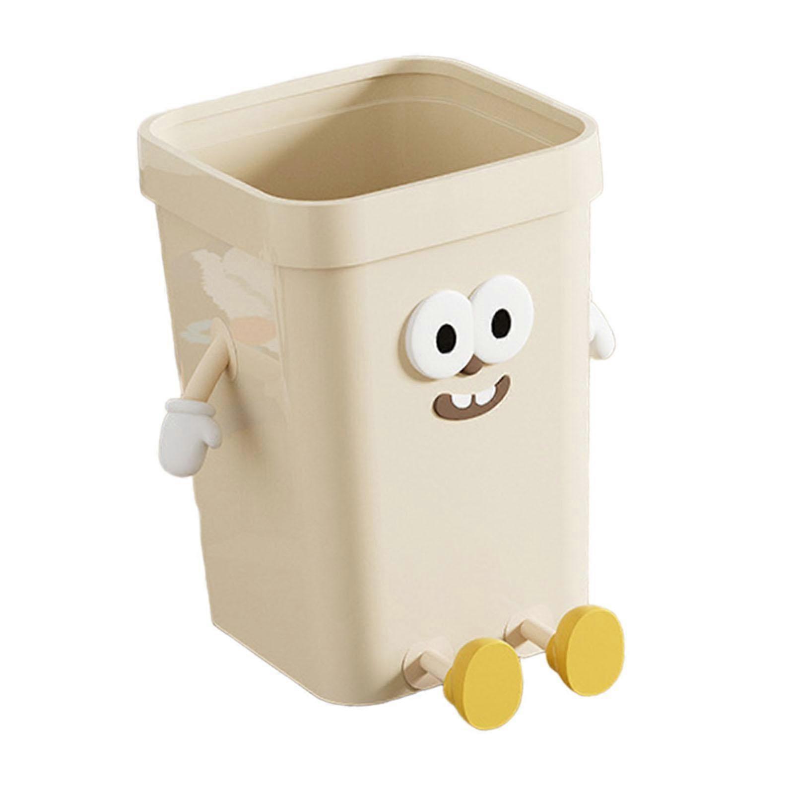 Trash Can Multifunction Creative Sturdy Dustbin for Under Desk Kitchen Study