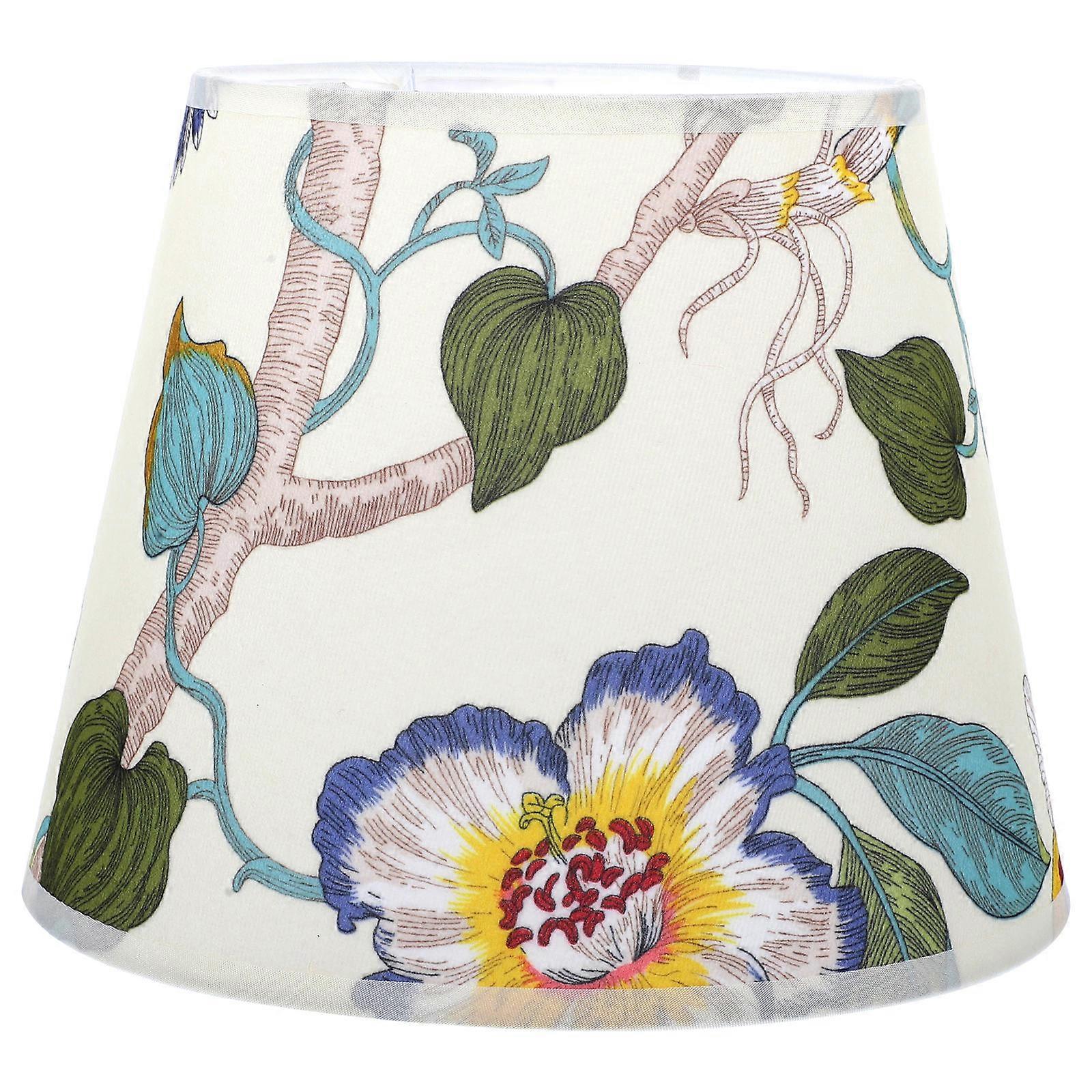 Flower Pattern Lampshade Metal Material Conical Room Decor 1Set