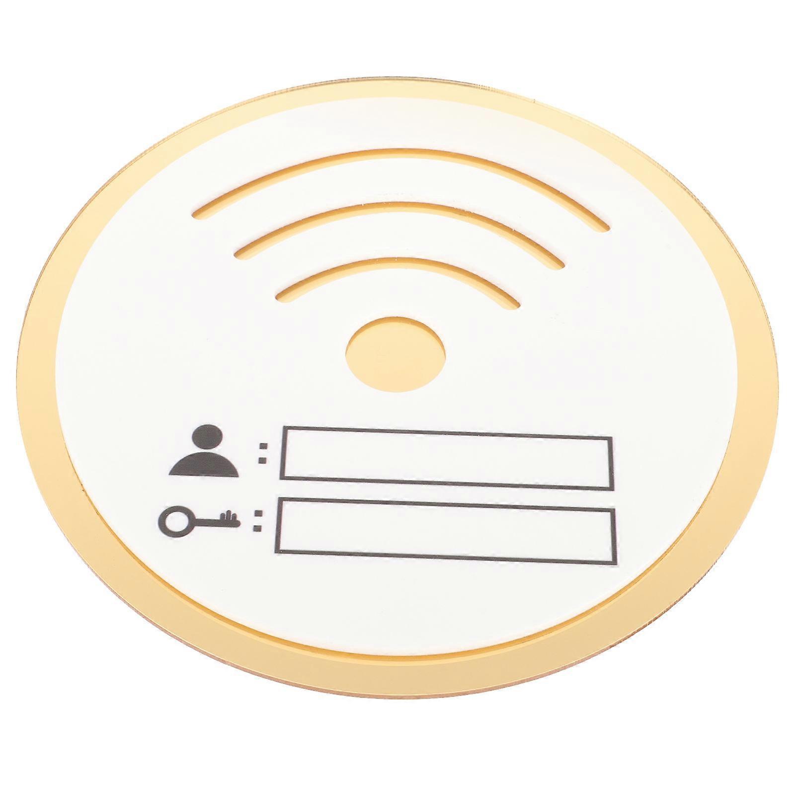 Rewritable WiFi Sign 5Pcs Acrylic Durable Display For Restaurants Hotels Clear Visibility