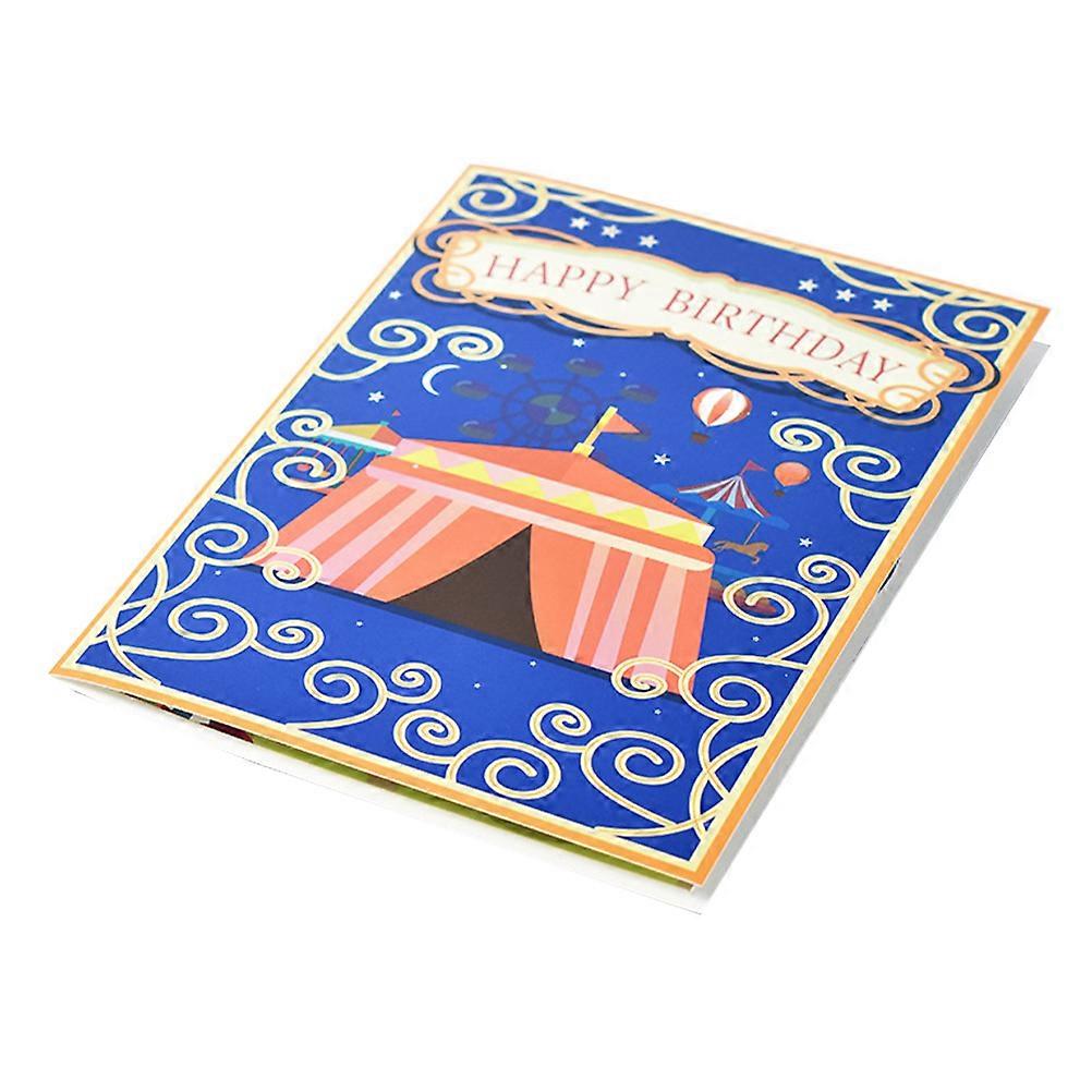 Unique Kids Party Card 3D Effect Foldable Design For Children 1Pack