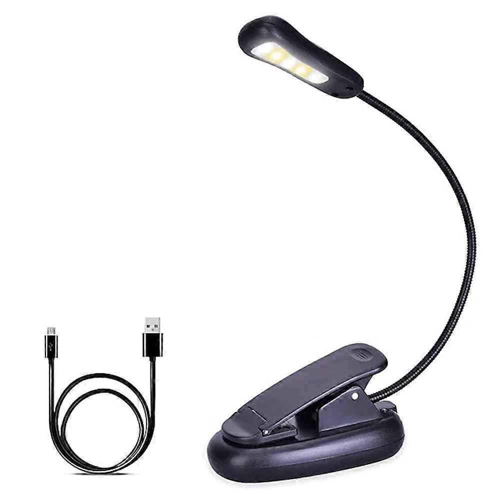 Rechargeable Book Light 10 LED Music Stand Lights Dimmable 3 Brightness��3 Color Light up 2 Full Pages Eye-Cared Clip on Light