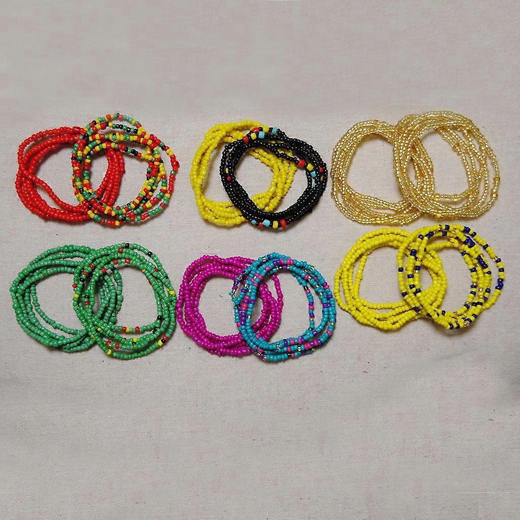 Decorated with simple double-layer handmade beaded body chain versatile
