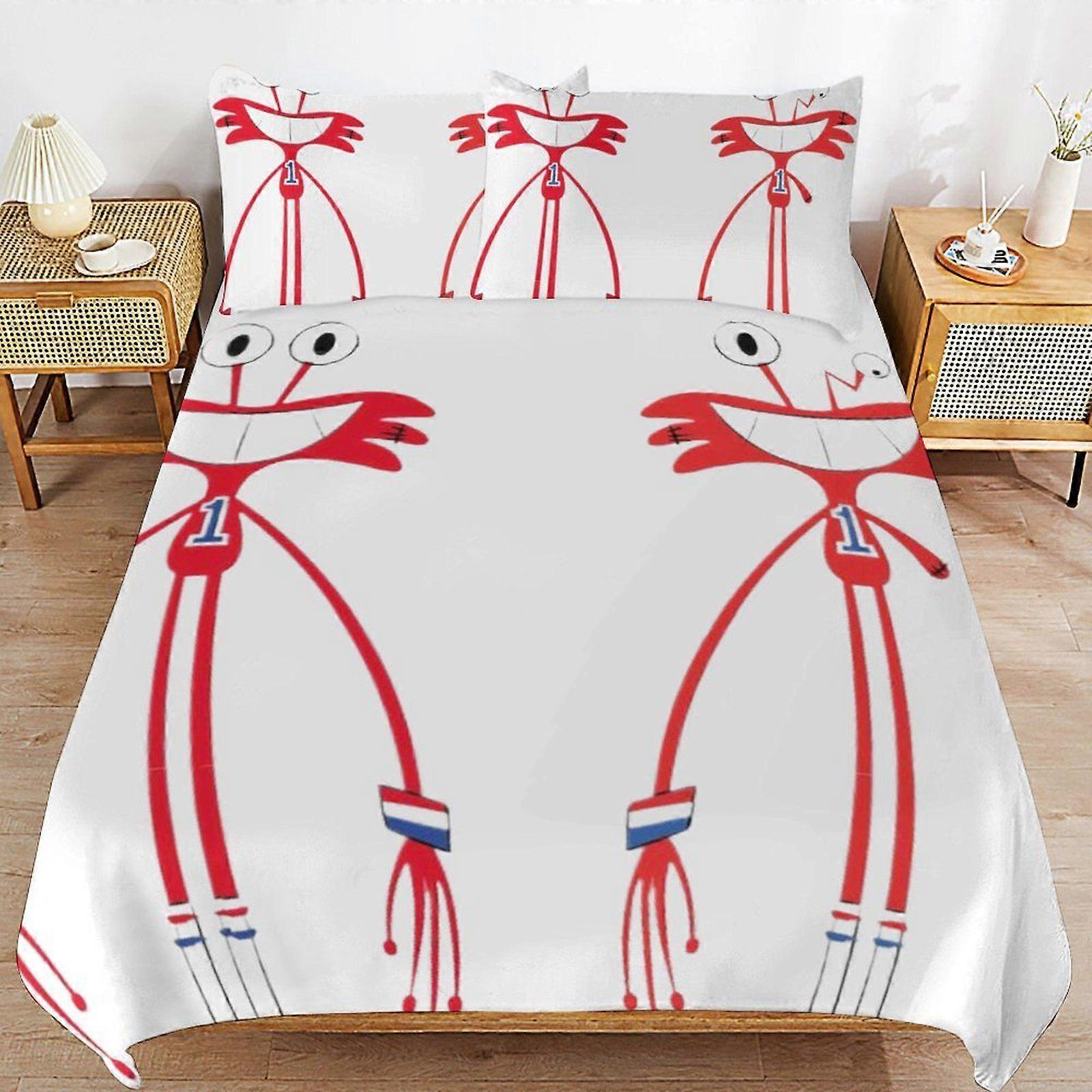 w213 Foster's Home for Imaginary Friends Long Thread Comfort Soft Zipper Closure Functional Fit Bedding Duvet Cover Sets for Restful Sleep m213