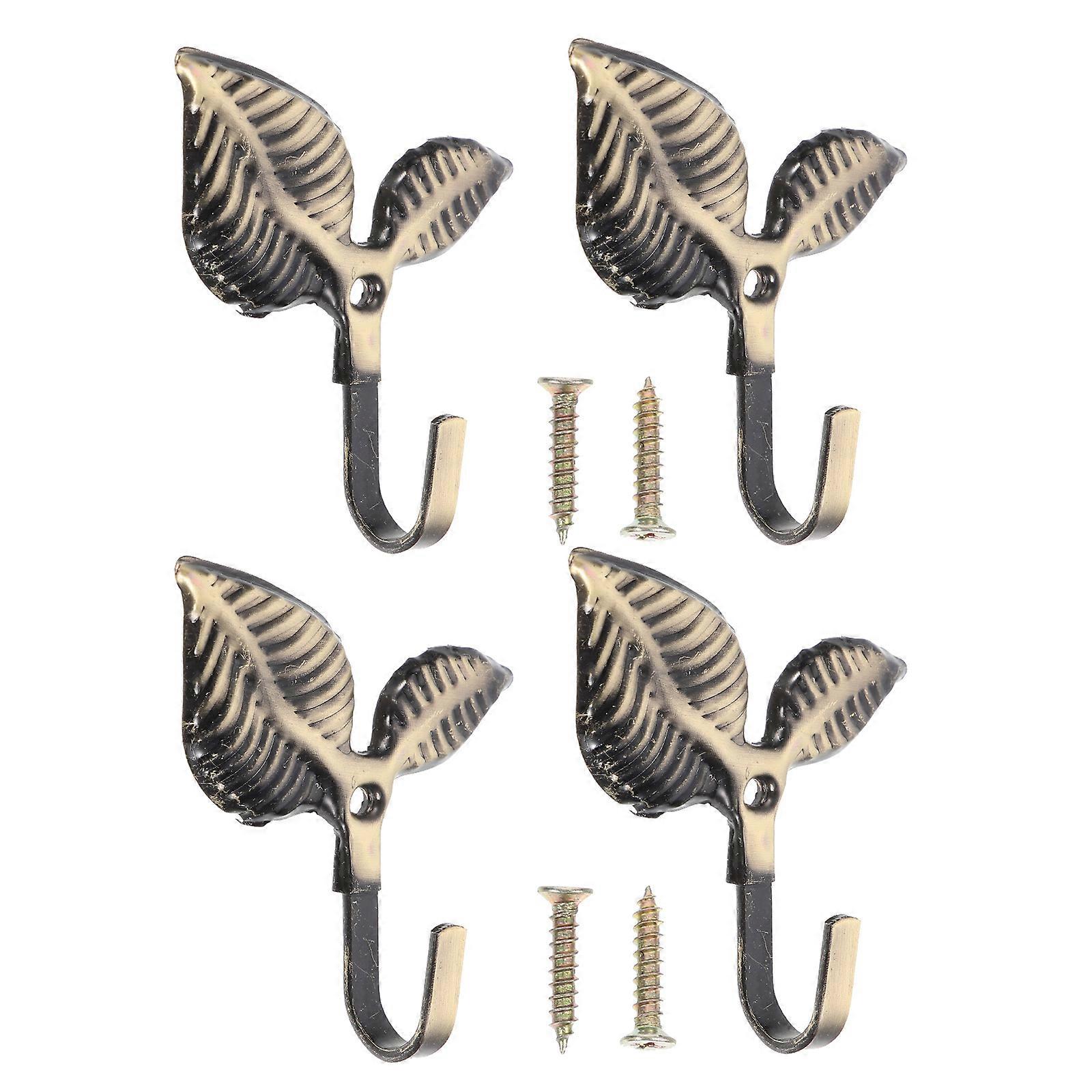 Golden Iron Wall Coat and Hat Hooks with 16Sets for Home