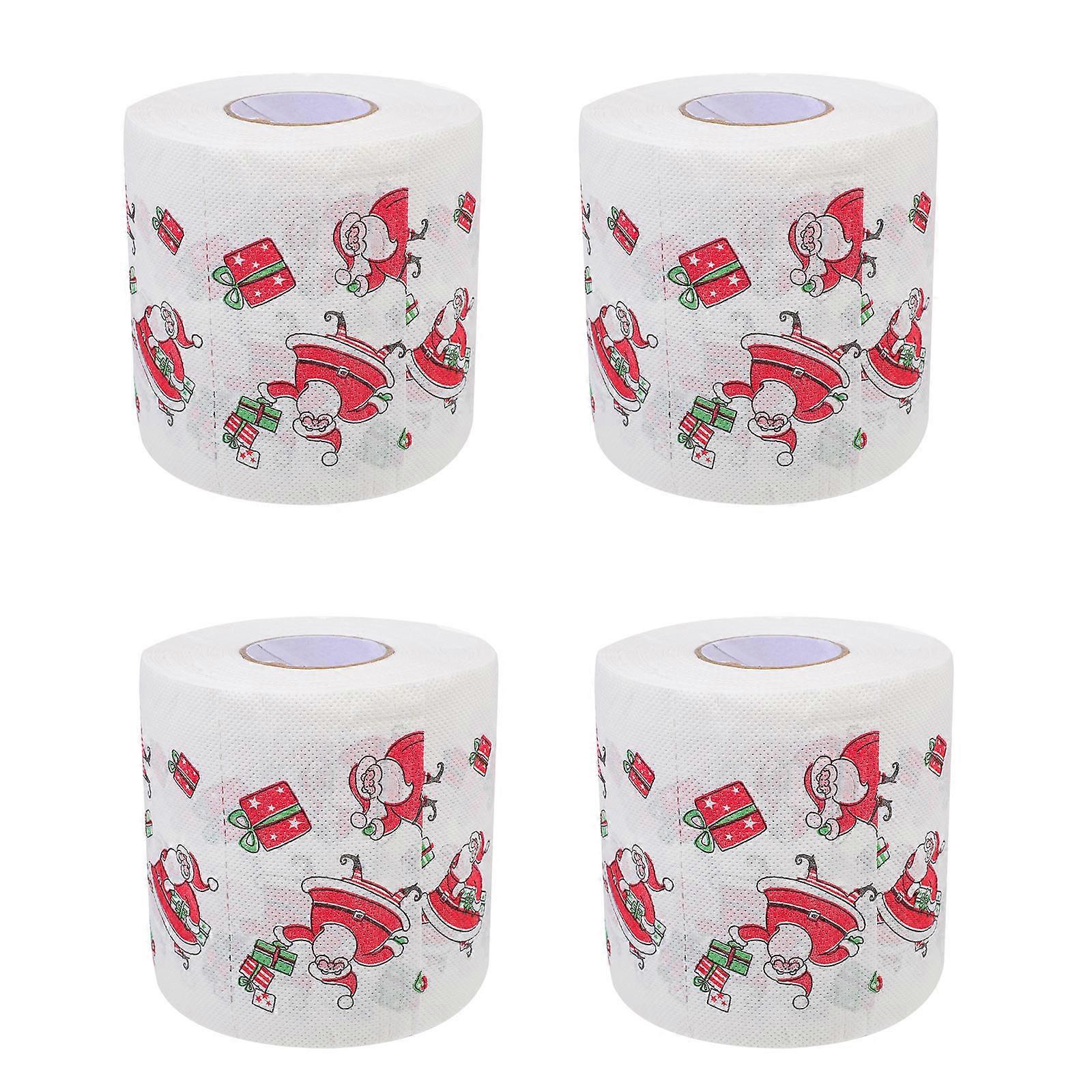 Holiday Festival Printing Tissues for Dinner Use 4 Rolls Paper